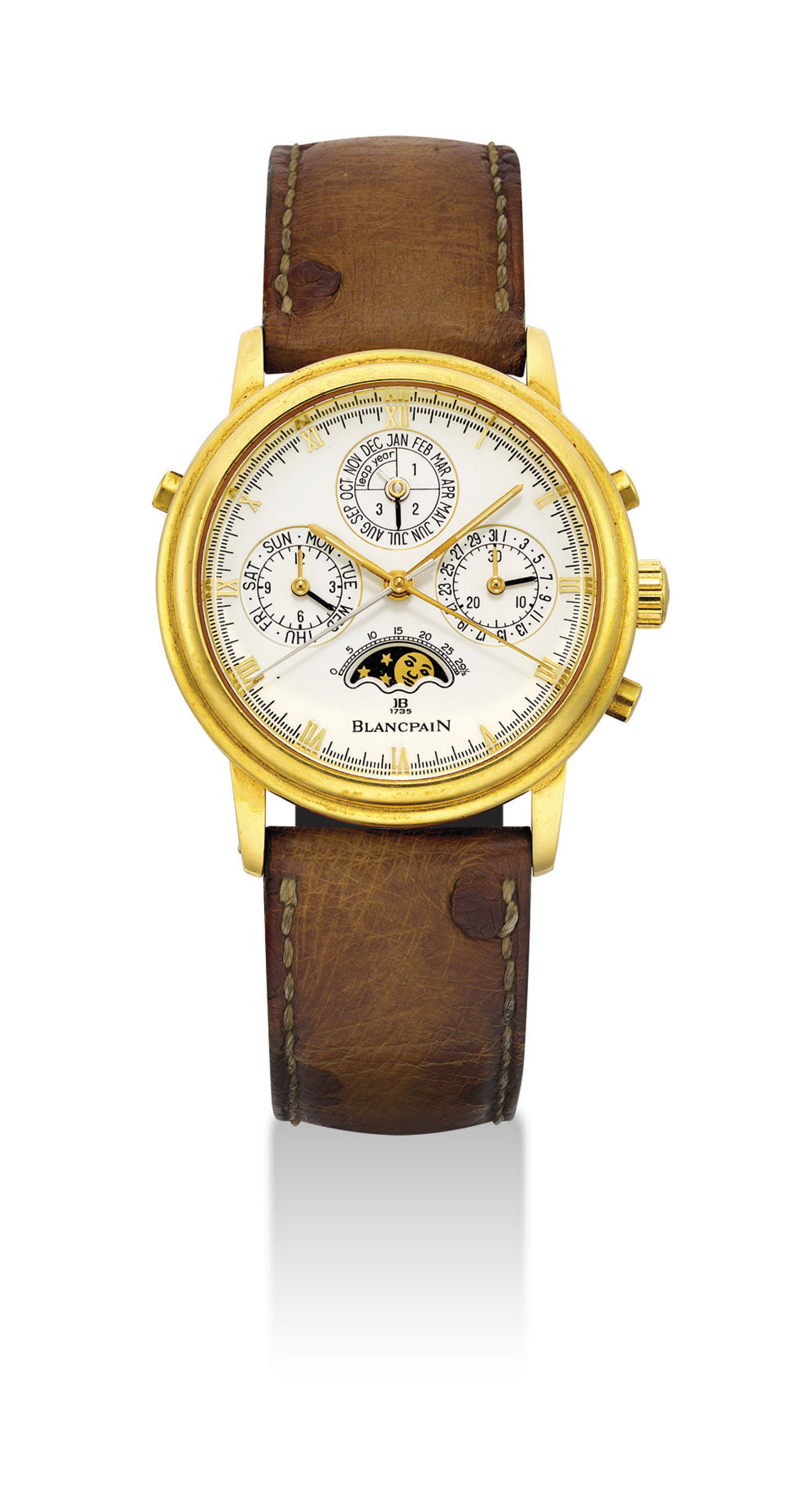 BLANCPAIN A FINE 18K GOLD PERPETUAL CALENDAR SPLIT SECONDS CHRONOGRAPH
