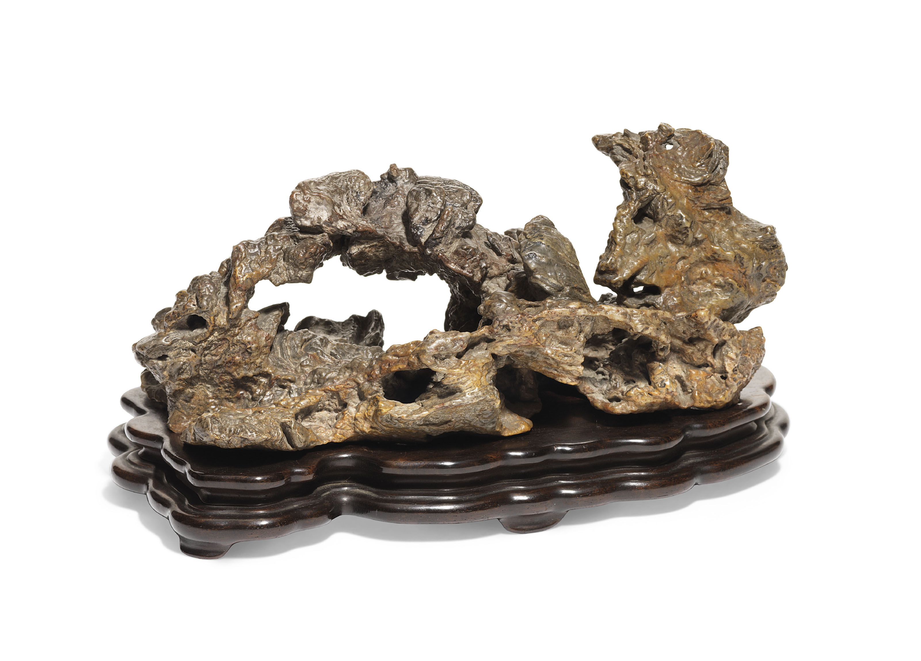 Image result for A QILIAN 'STREAM AND GROTTOES' STONE QING DYNASTY (1644-1911)