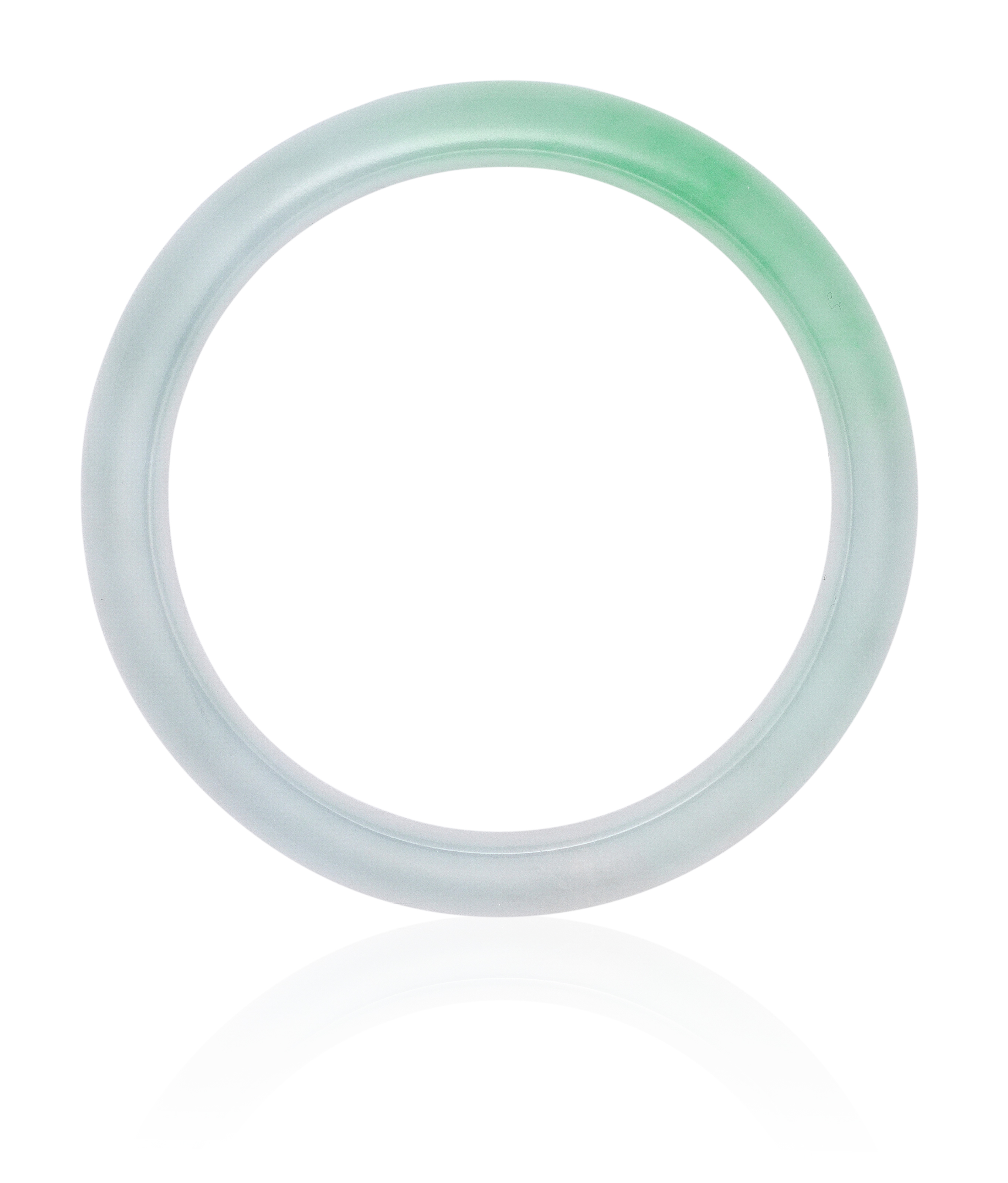 JADEITE BANGLE WITH HONG KONG JADE STONE LABORATORY CERTIFICATE