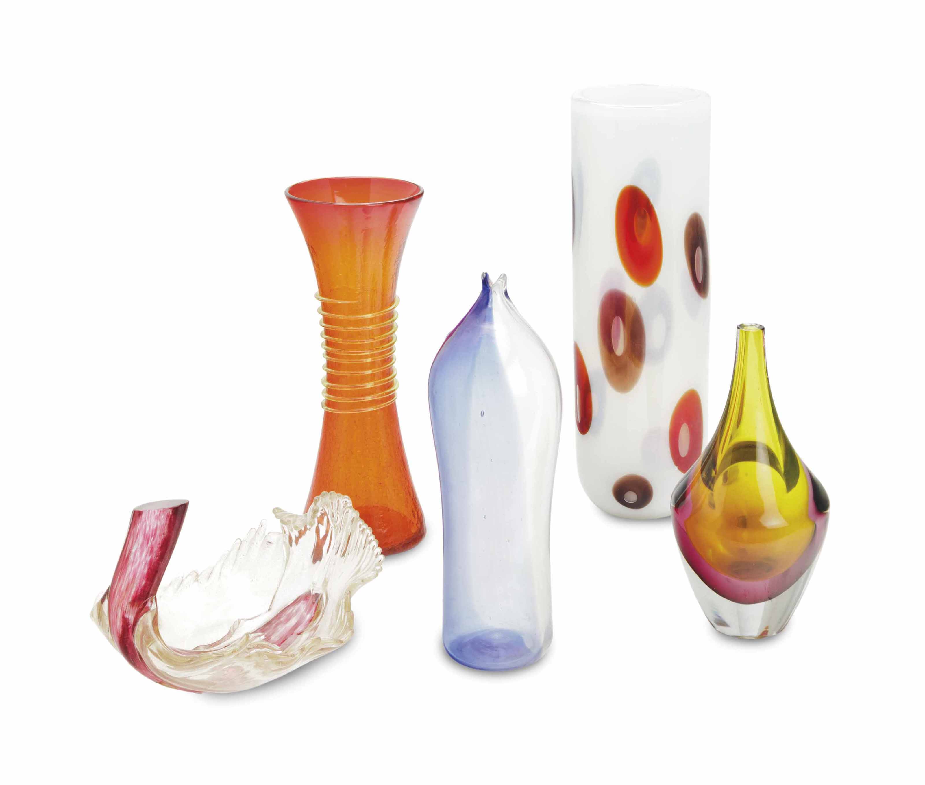 A GROUP OF ITALIAN BLOWN GLASS VESSELS, , 20TH CENTURY, Christie's