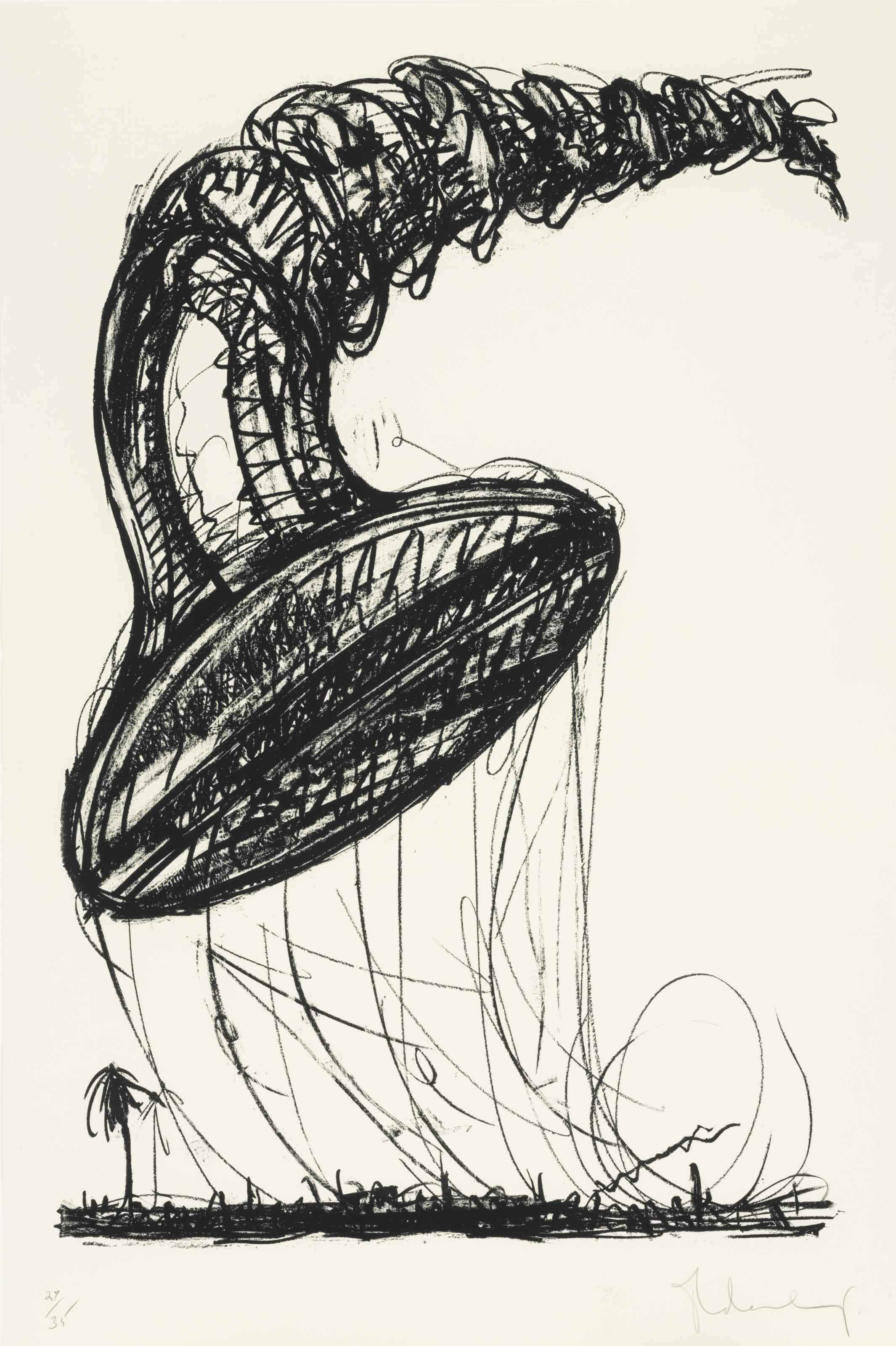 CLAES OLDENBURG (b. 1929), Arched Soft Screw as Building | Christie's