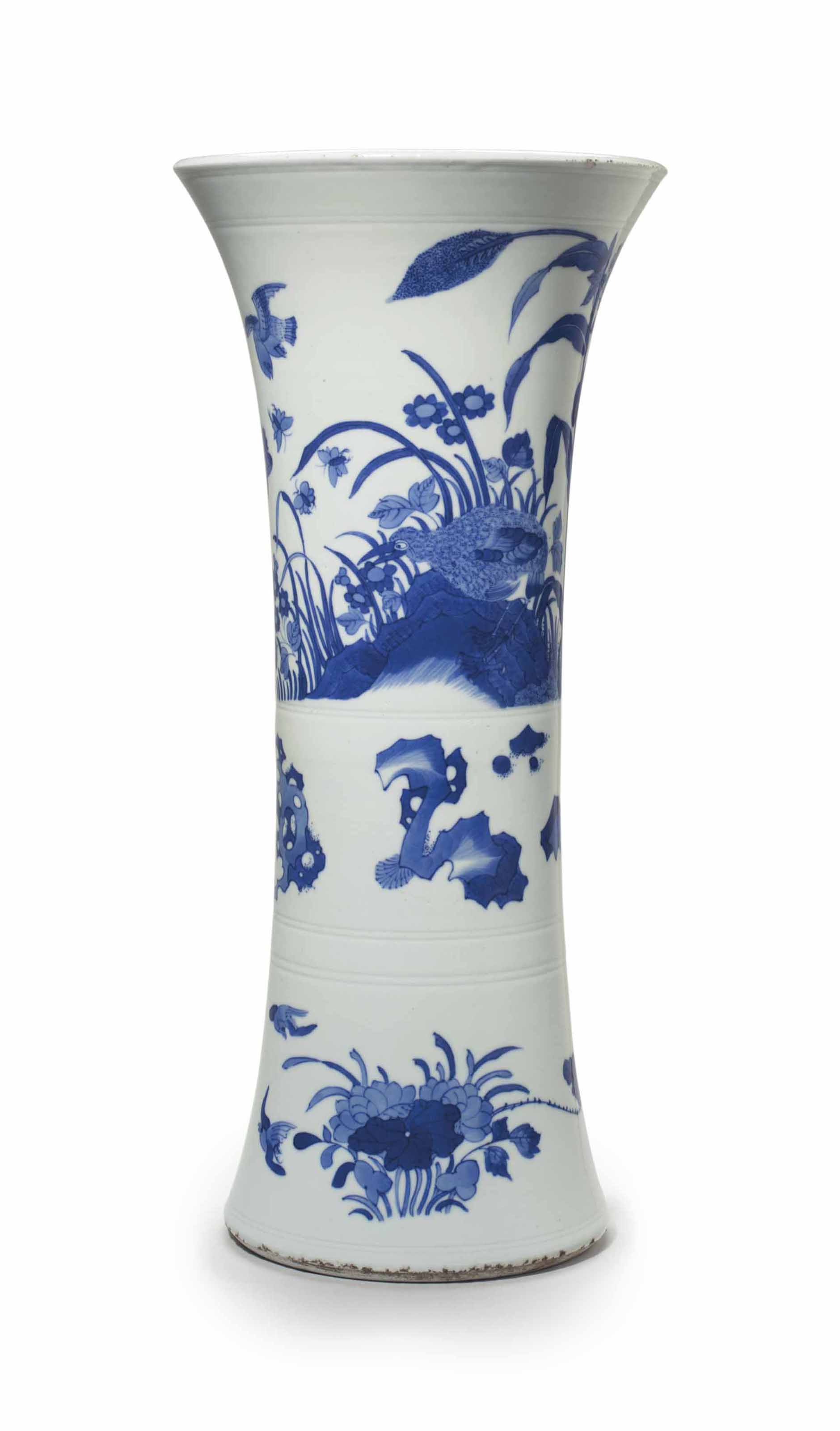 A BLUE AND WHITE BEAKER VASE , TRANSITIONAL PERIOD Christie's