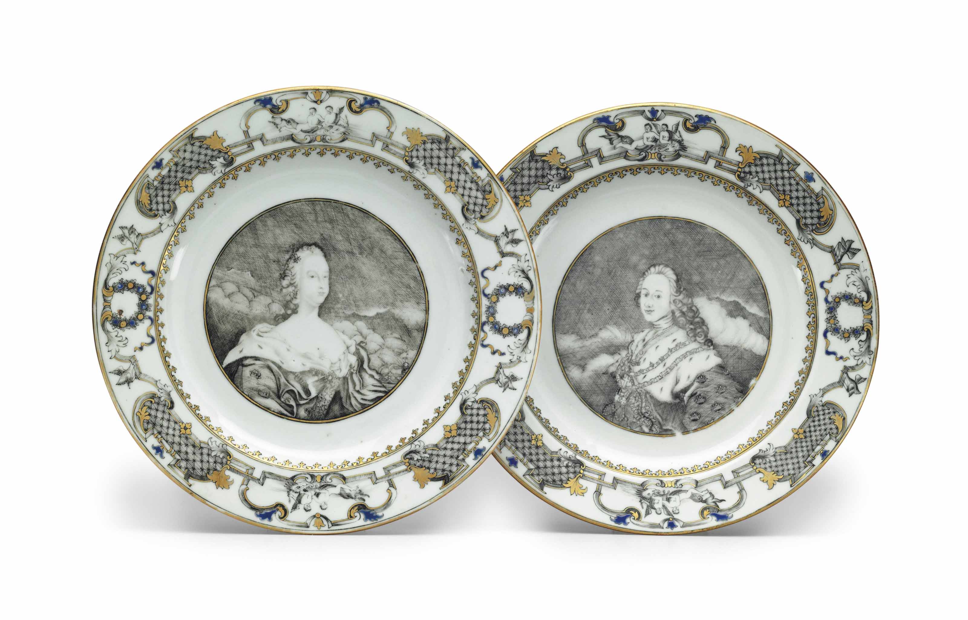 【中世ヨーロッパ・11世紀】デニエール銀貨（城門と十字架デザイン）5D1110 A JAPANESE PRONK 'DAME AU PARASOL' PLATE, CIRCA 1738-40 | Christie's