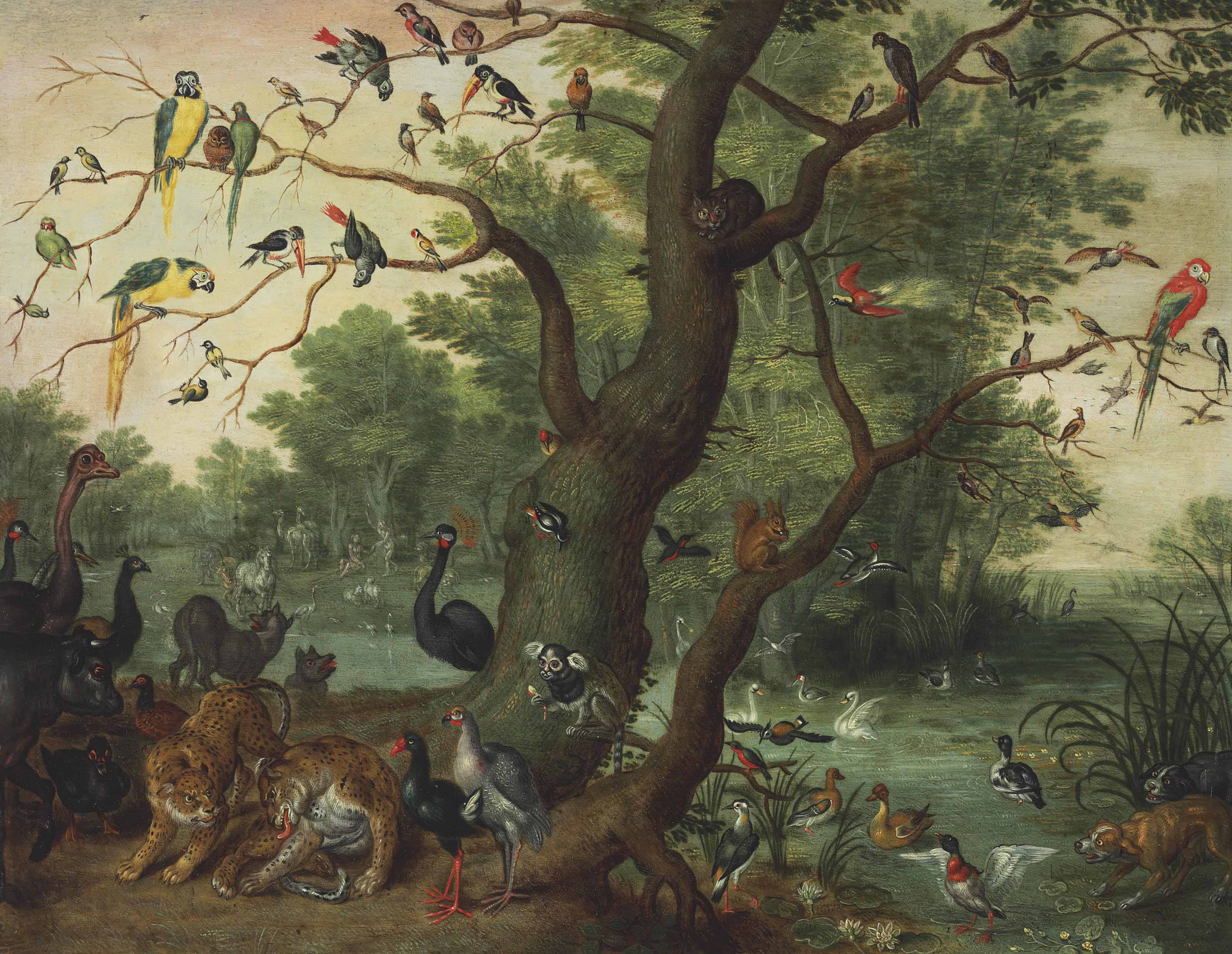 Studio Of Jan Van Kessel Ii Antwerp 1626 1679 The Garden Of