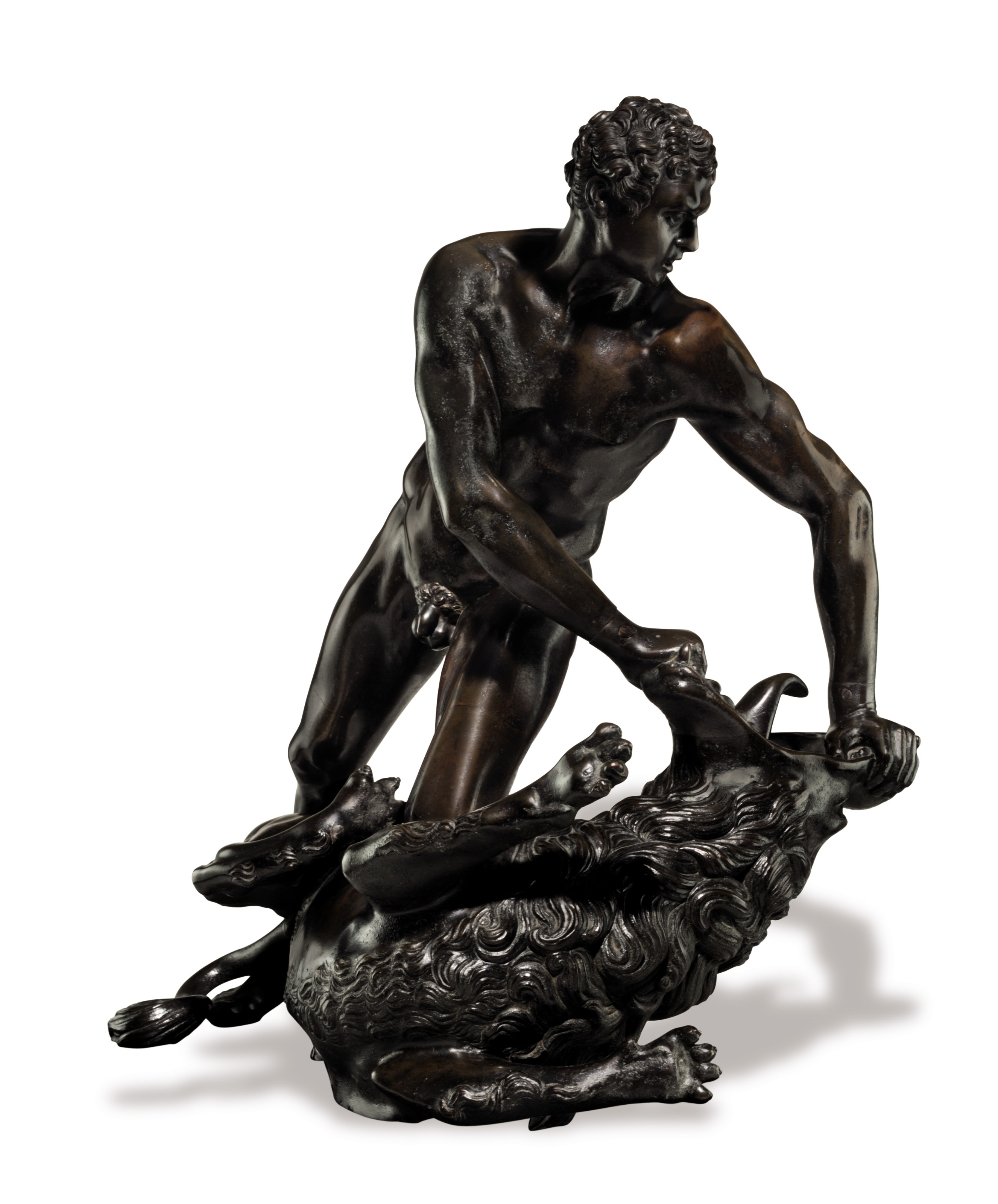 A BRONZE GROUP OF HERCULES AND THE NEMEAN LION , ATTRIBUTED TO STEFANO MADERNO (1575- 1636 ...