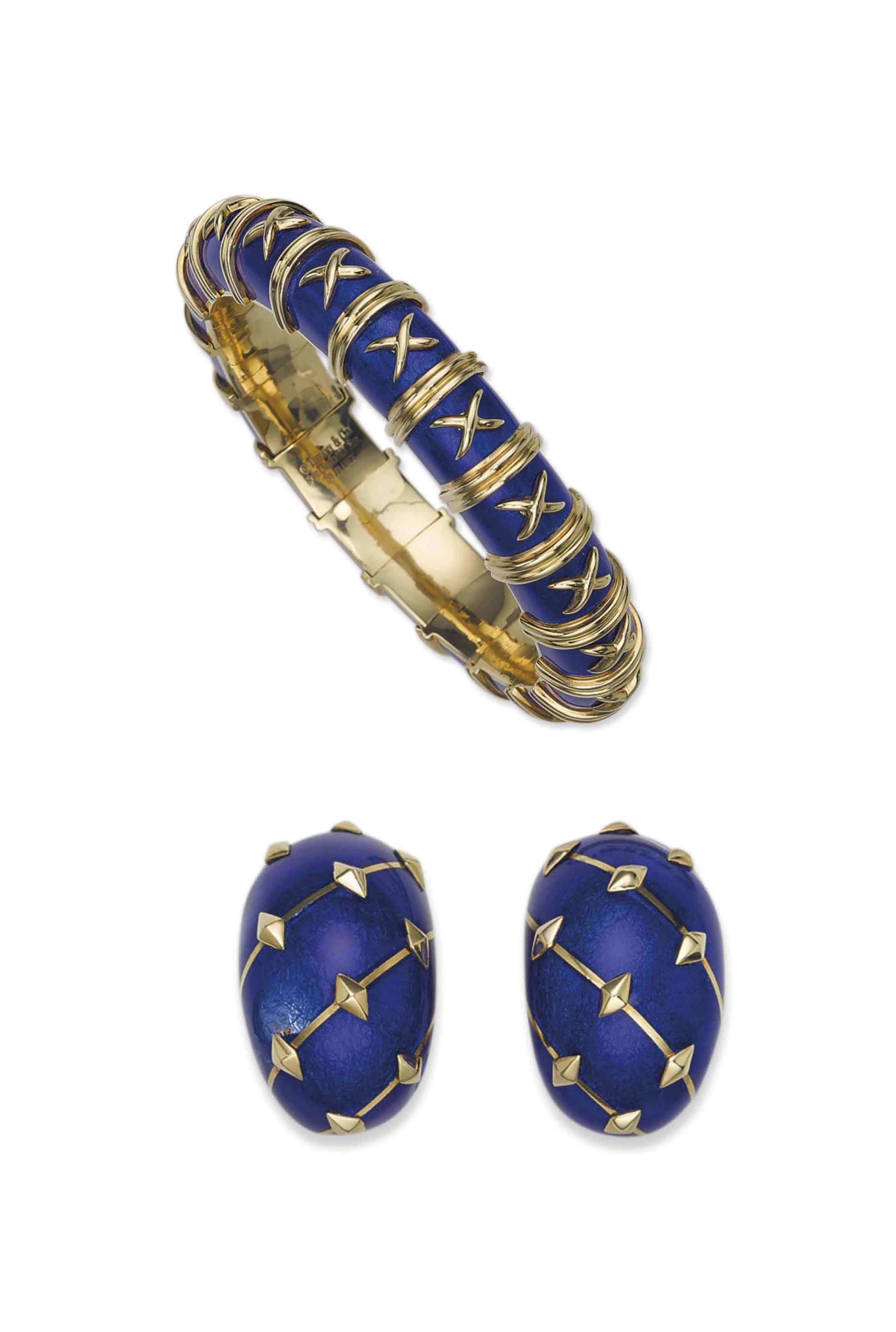 A GROUP OF ENAMEL AND GOLD JEWELRY, BY JEAN SCHLUMBERGER, TIFFANY & CO. | Christie's