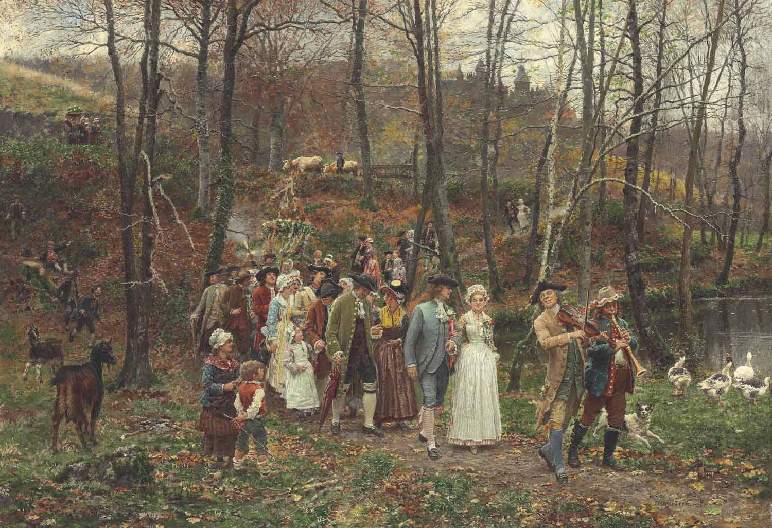 MarieFrançois FirminGirard (French, 18381921) , A Wedding Procession