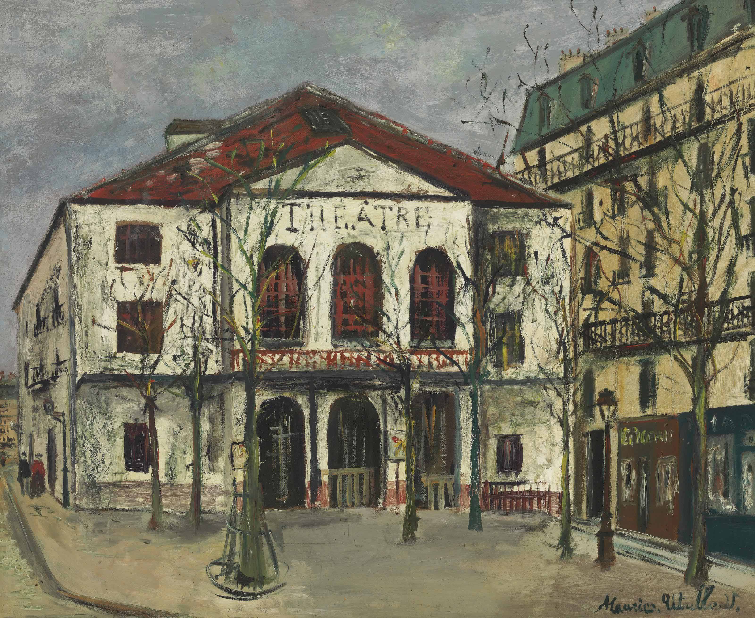 Theatre De L'atelier Histoire De La Peinture Maurice Utrillo (1883-1955) , Le théâtre de l'Atelier à Montmartre
