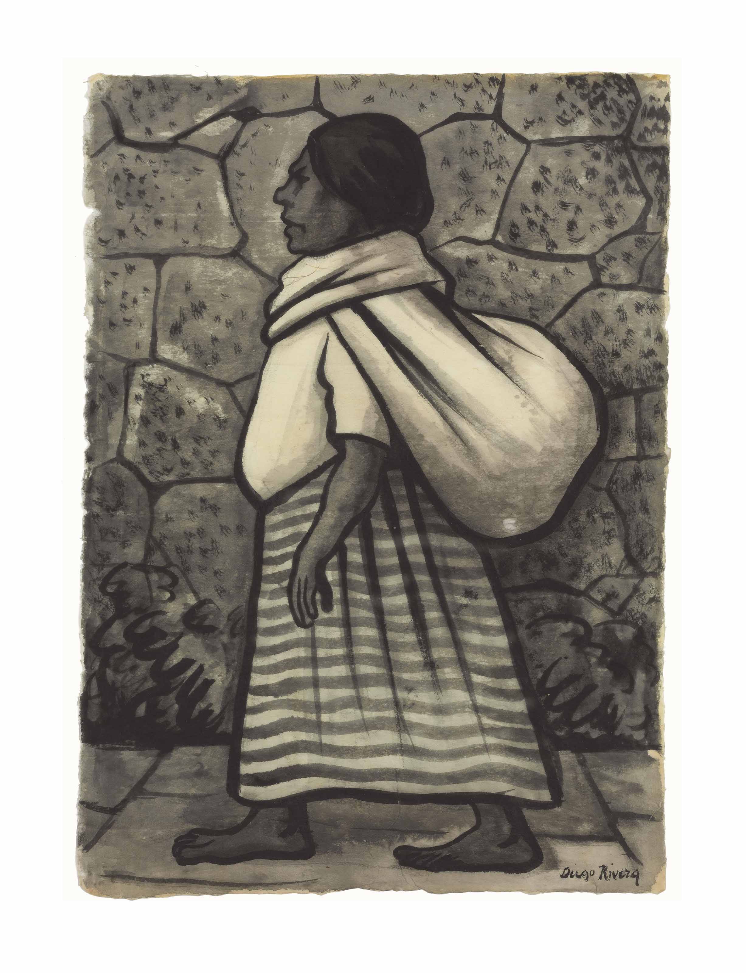 Woman with Bundle
