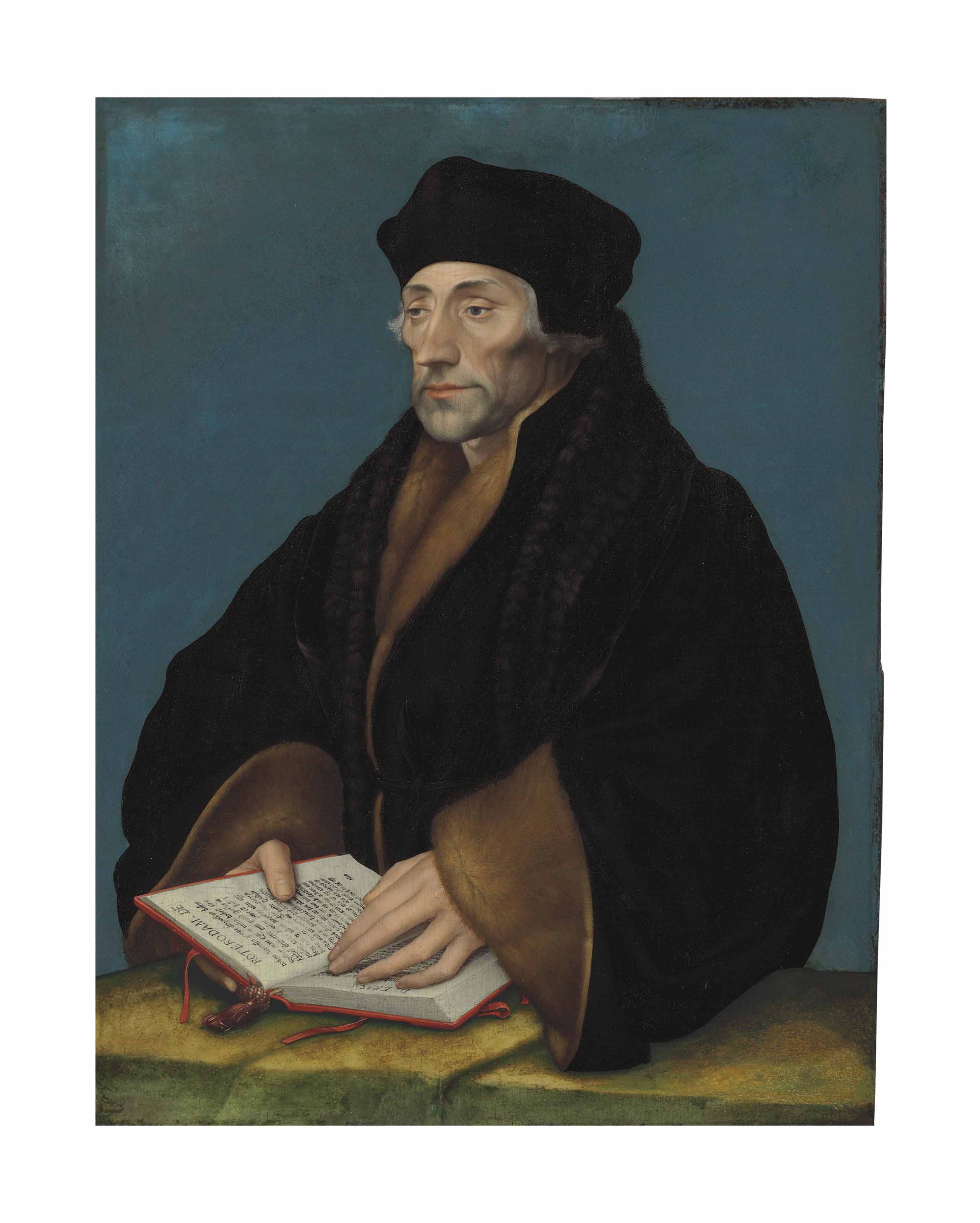 Follower of Hans Holbein II , Erasmus of Rotterdam