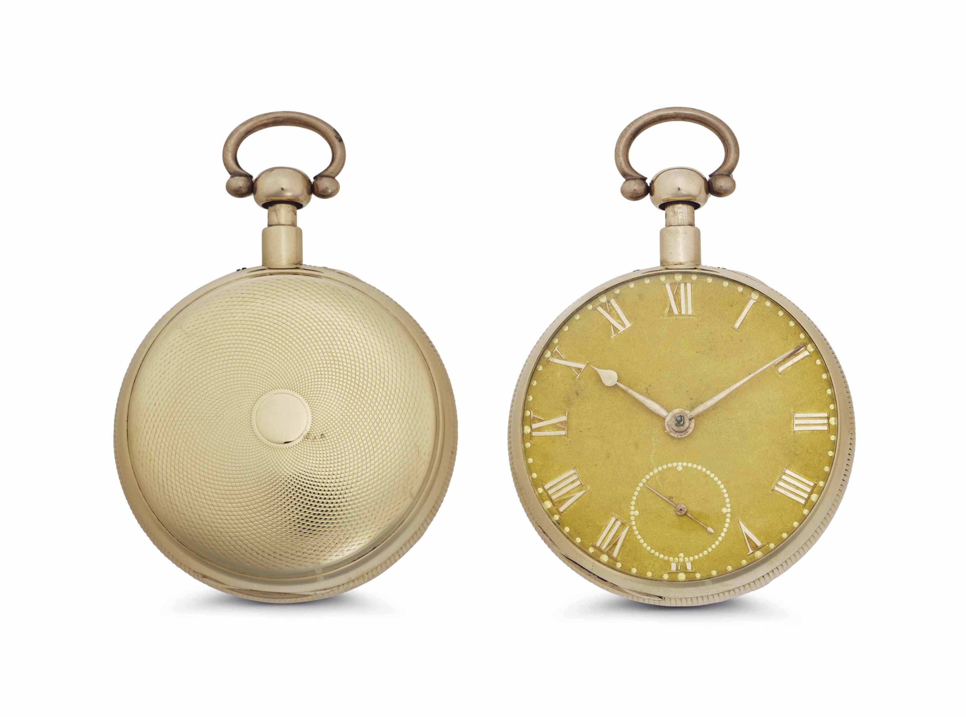 Barwise. An 18k Pink Gold Quarter Repeating Openface Keywound Duplex Pocket Watch , SIGNED