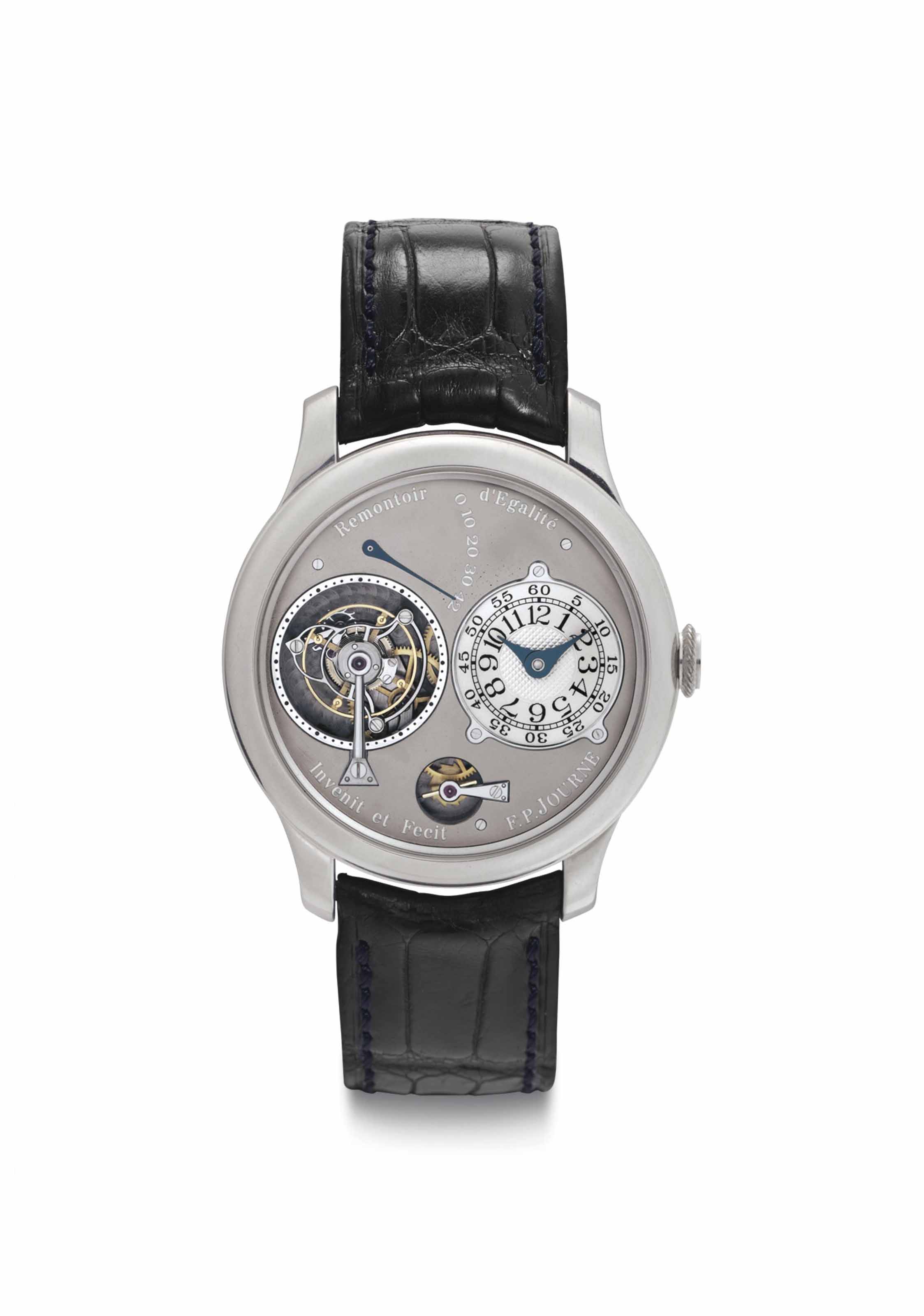 F P Journe A Limited Edition Fine Platinum Tourbillon Wristwatch With Remontoire Power Reserve And Ruthenium Movement I wanted to like the fp journe one but it felt a bit cheap to me. christie s