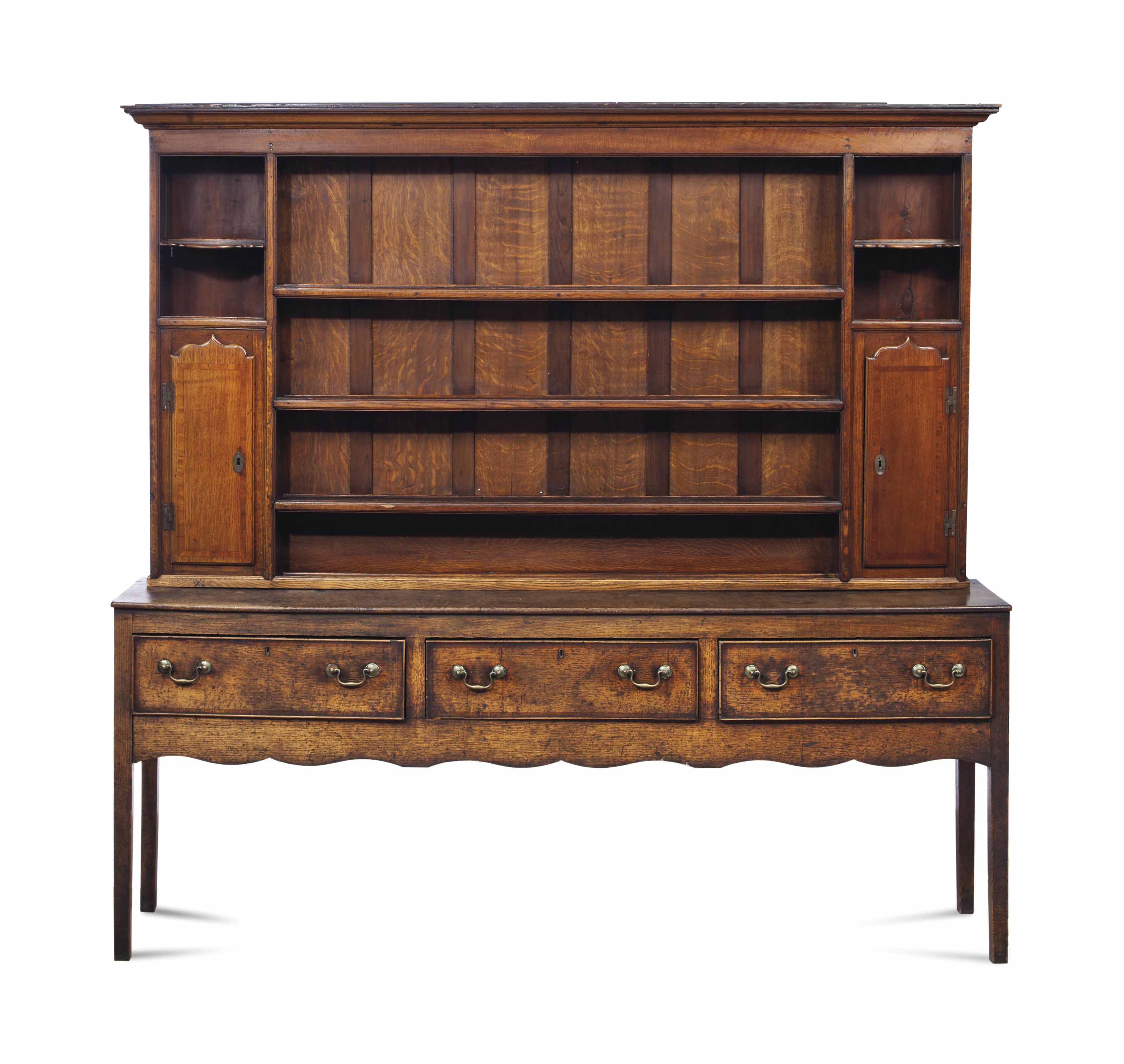 An English Oak Welsh Dresser The Base Late 18th Early 19th