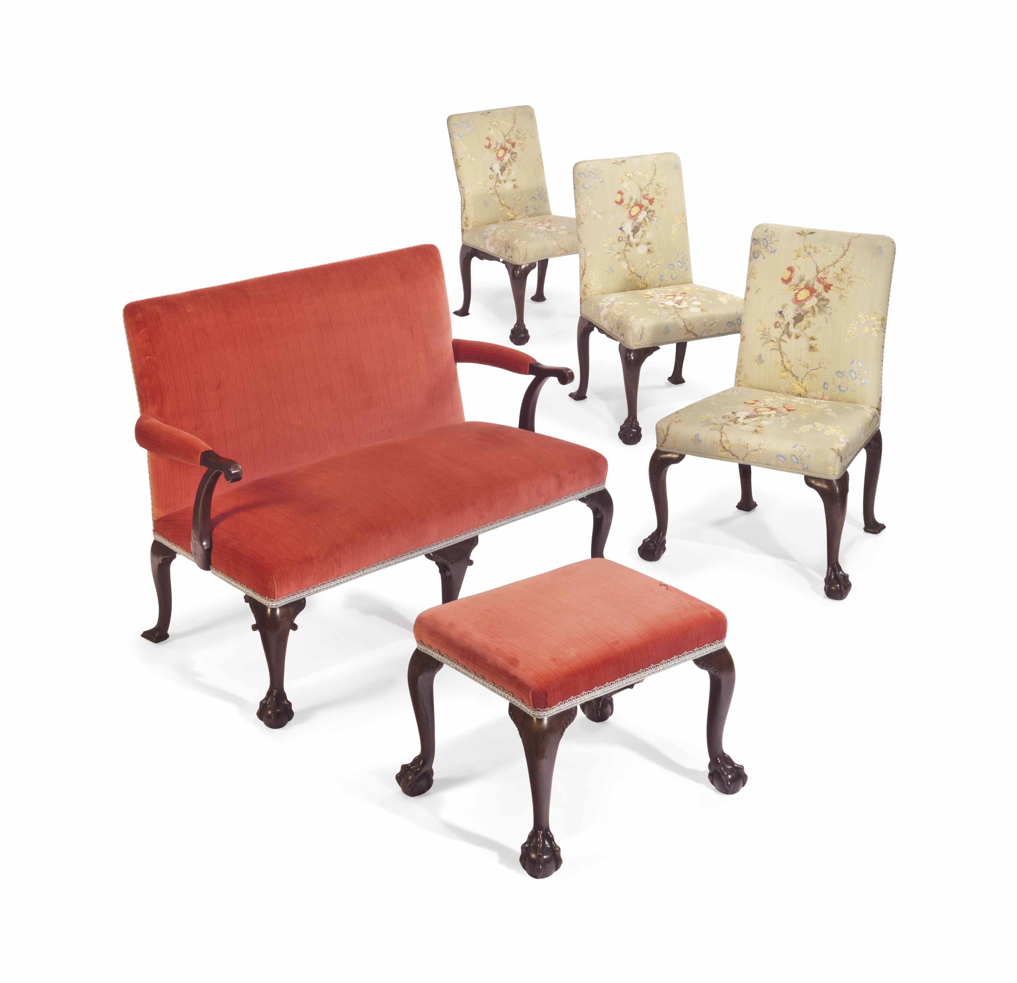 A II HARDWOOD SUITE OF FURNITURE , IN THE MANNER OF WILLIAM
