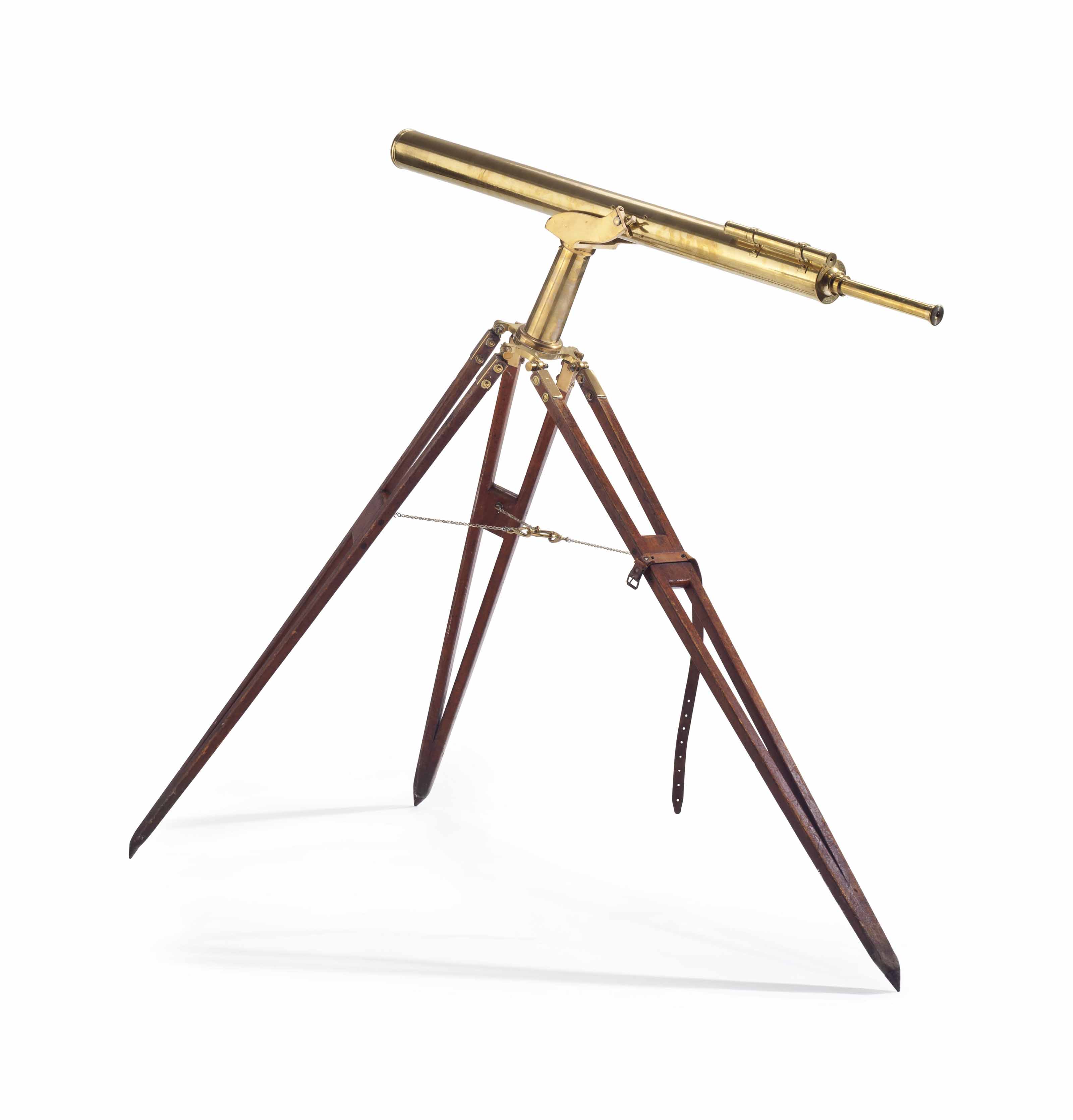 An English Brass Three Draw Telescope By Dolland London 19th
