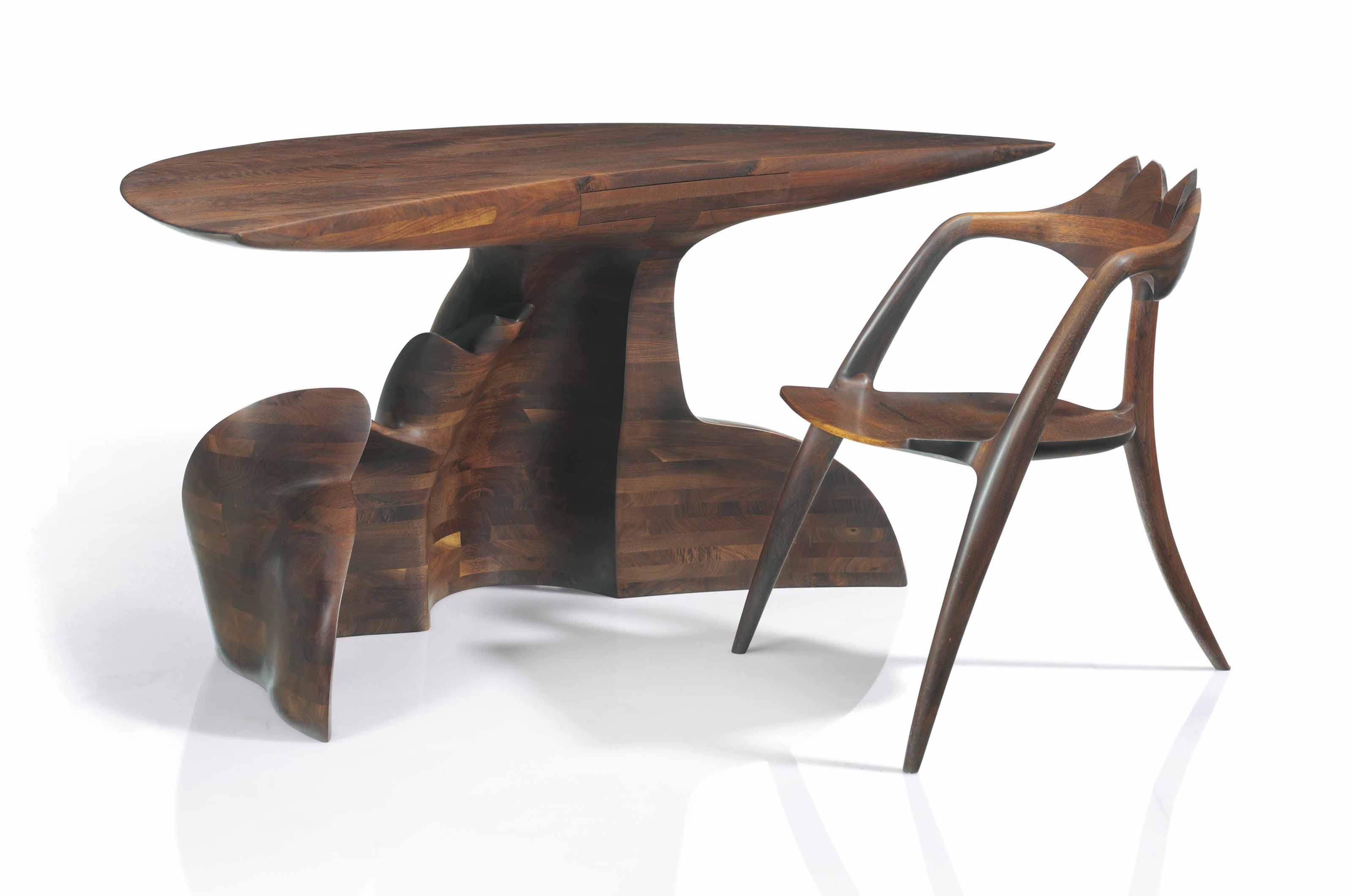 Wendell Castle B 1932 Victory Desk And Chair 1980 Desk