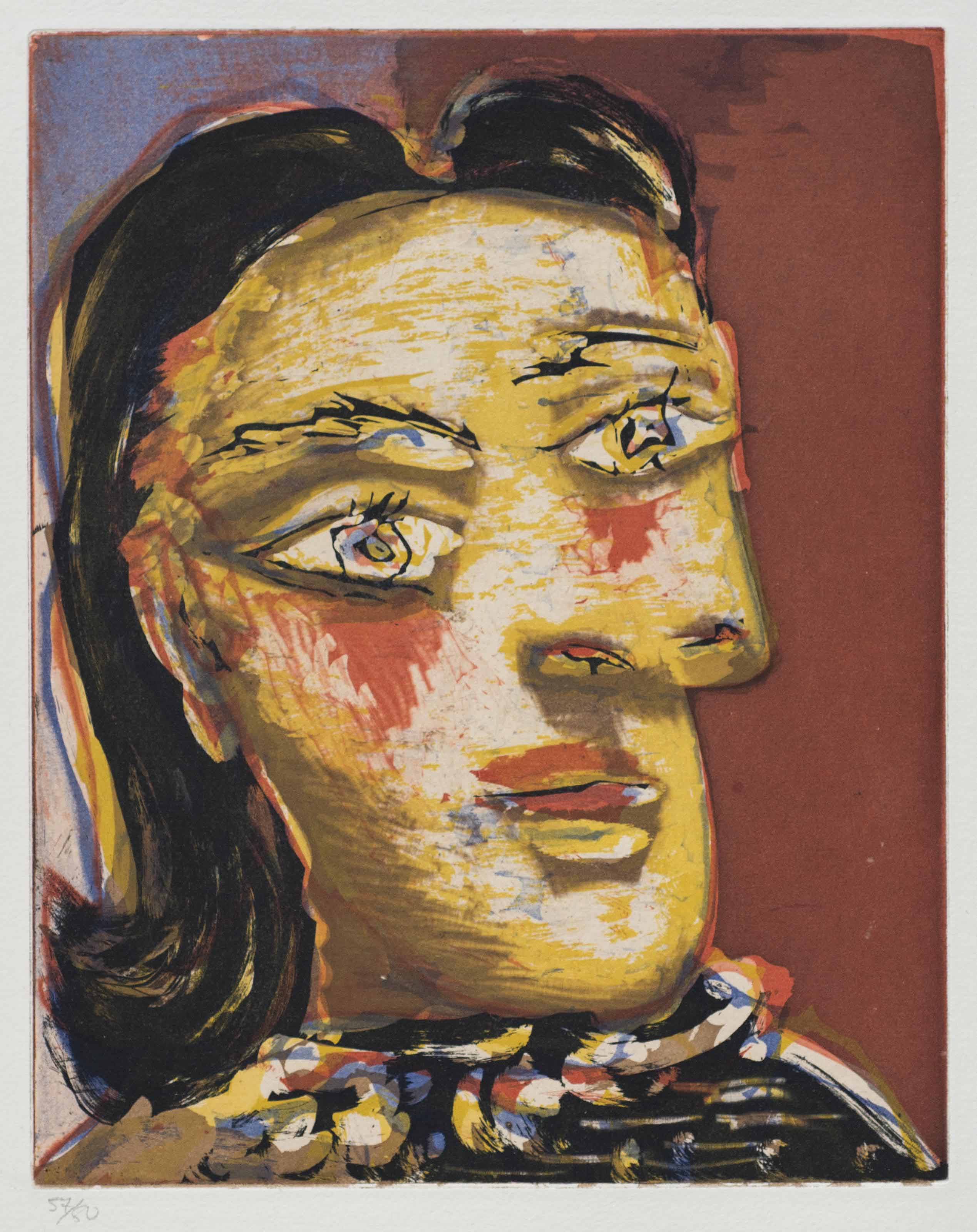 PABLO PICASSO (1881-1973) , Tête de Femme No. 4. Portrait ...