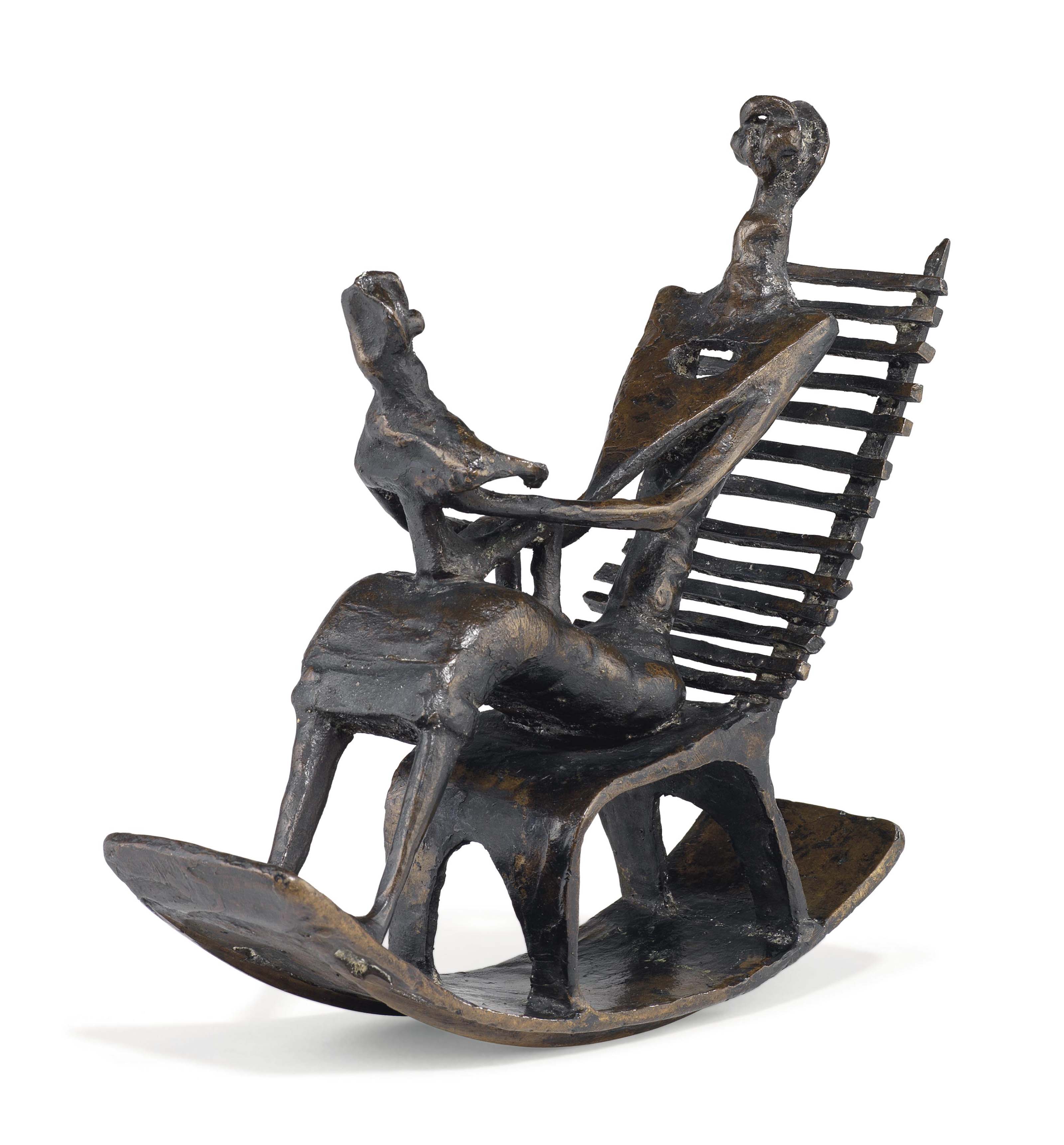 Mother and Child on Ladderback Rocking Chair