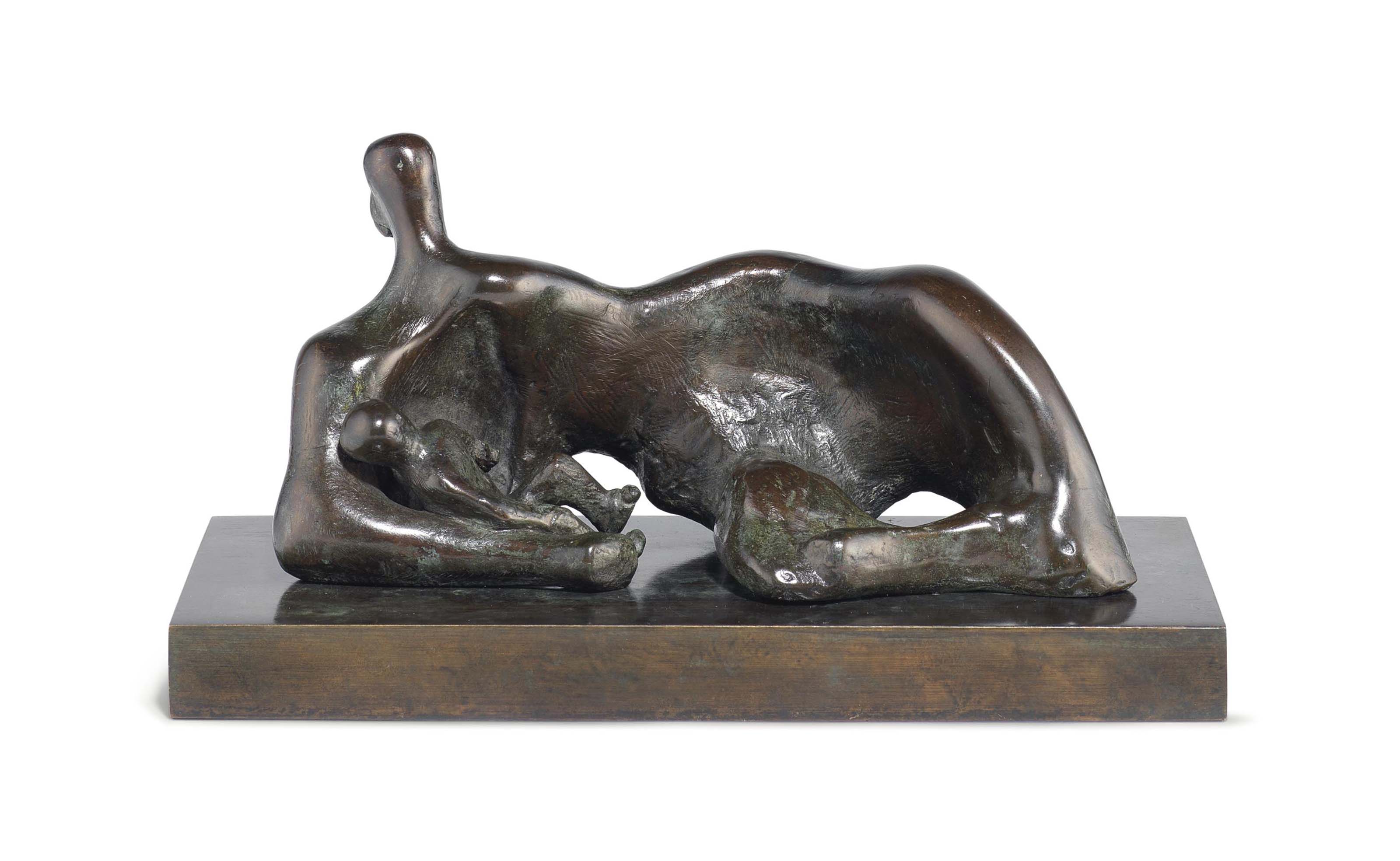 Maquette for Draped Reclining Mother and Baby