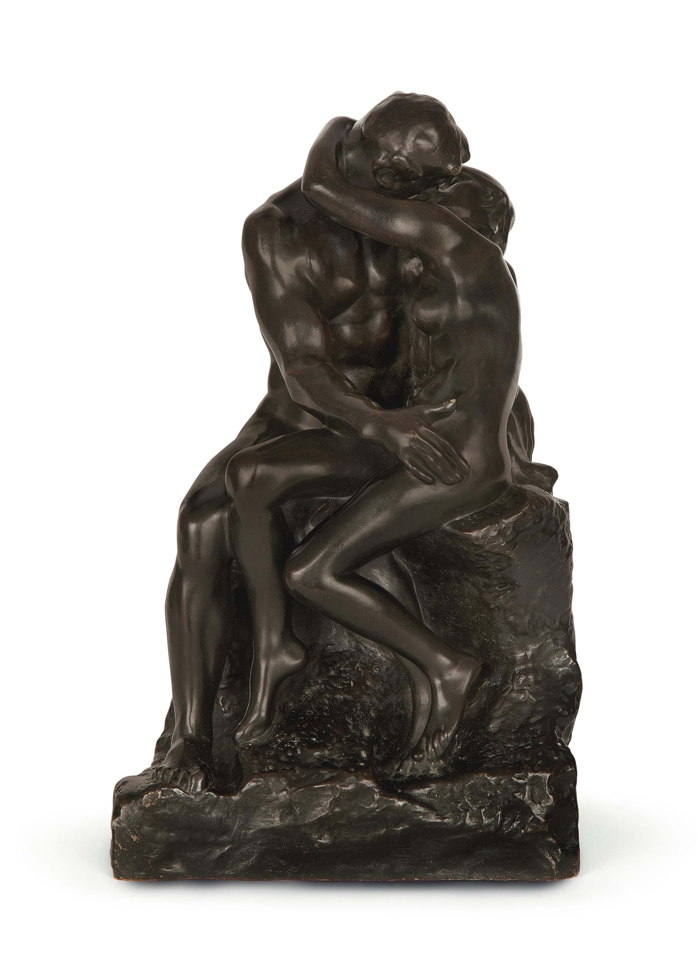 Auguste Rodin (1840-1917) , Le baiser, 4ème réduction ou petit modèle