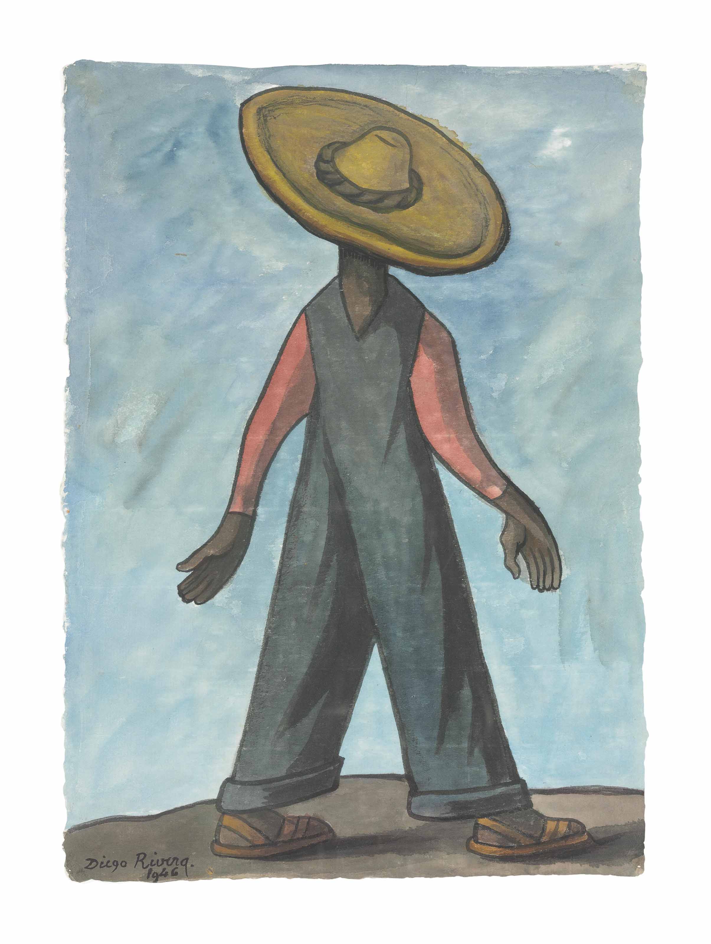 Hombre de espaldas con mangas rojas