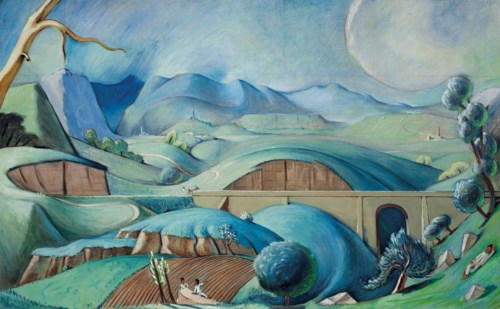 尚‧夏爾洛(1898-1979)，《風景》，1930年作。油彩 畫布。30⅛ x 48&frac14; 吋(76.5 x 122.6公分)。此作於2015年11月20至21日在佳士得紐約售出，成交價56,250美元