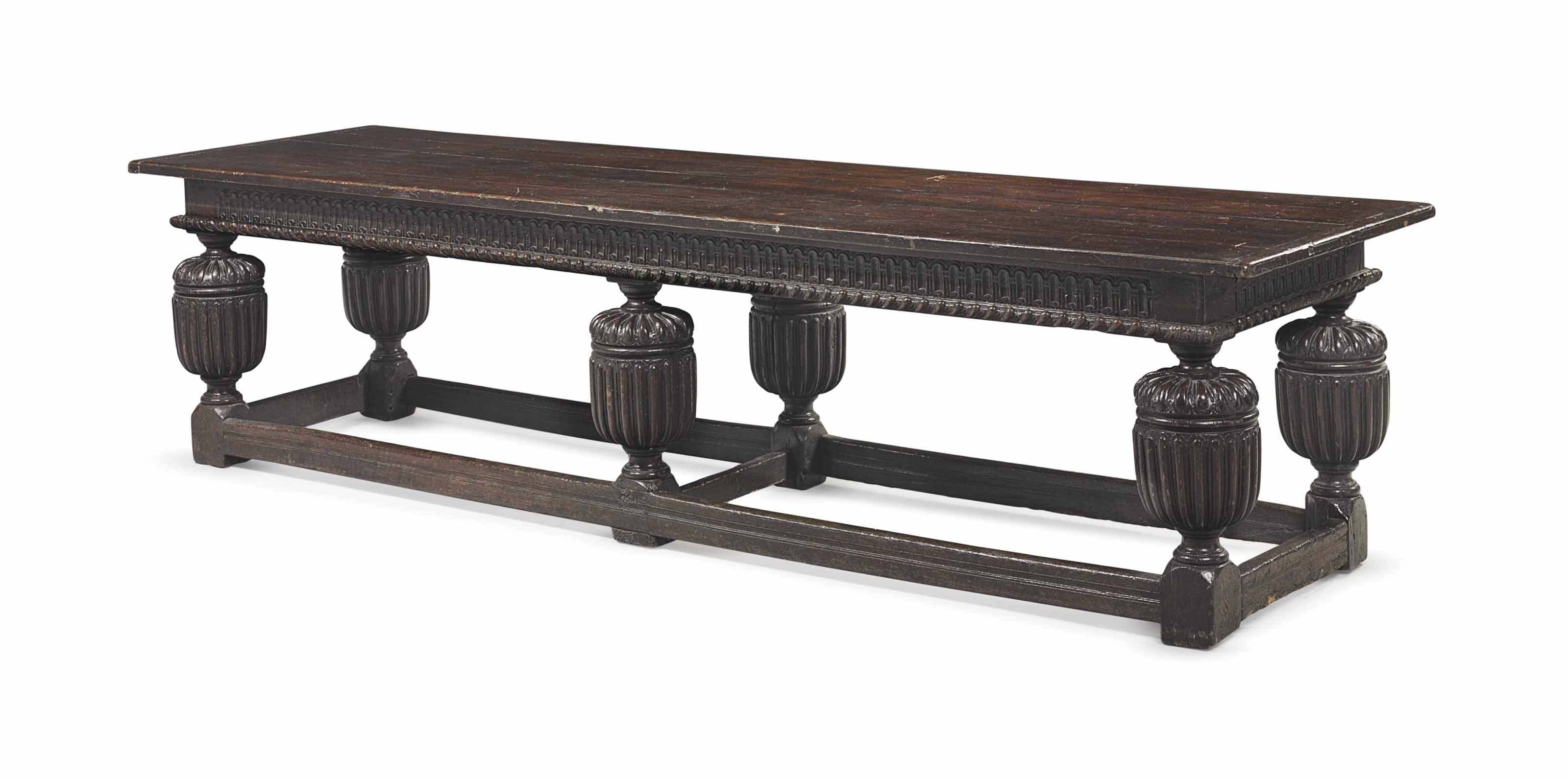 An Elizabethan Style Oak Refectory Table Late 19th Early 20th