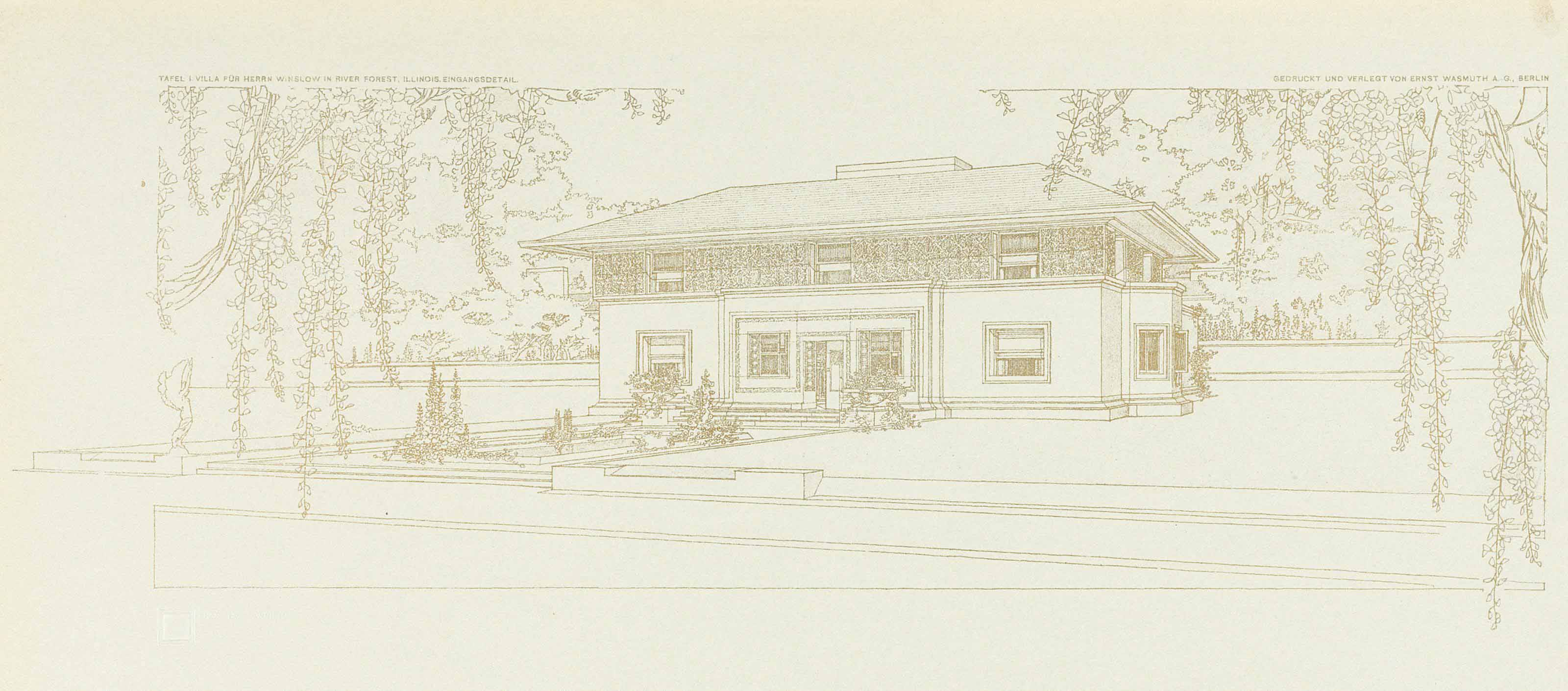 Skizzen von Frank Lloyd Wright