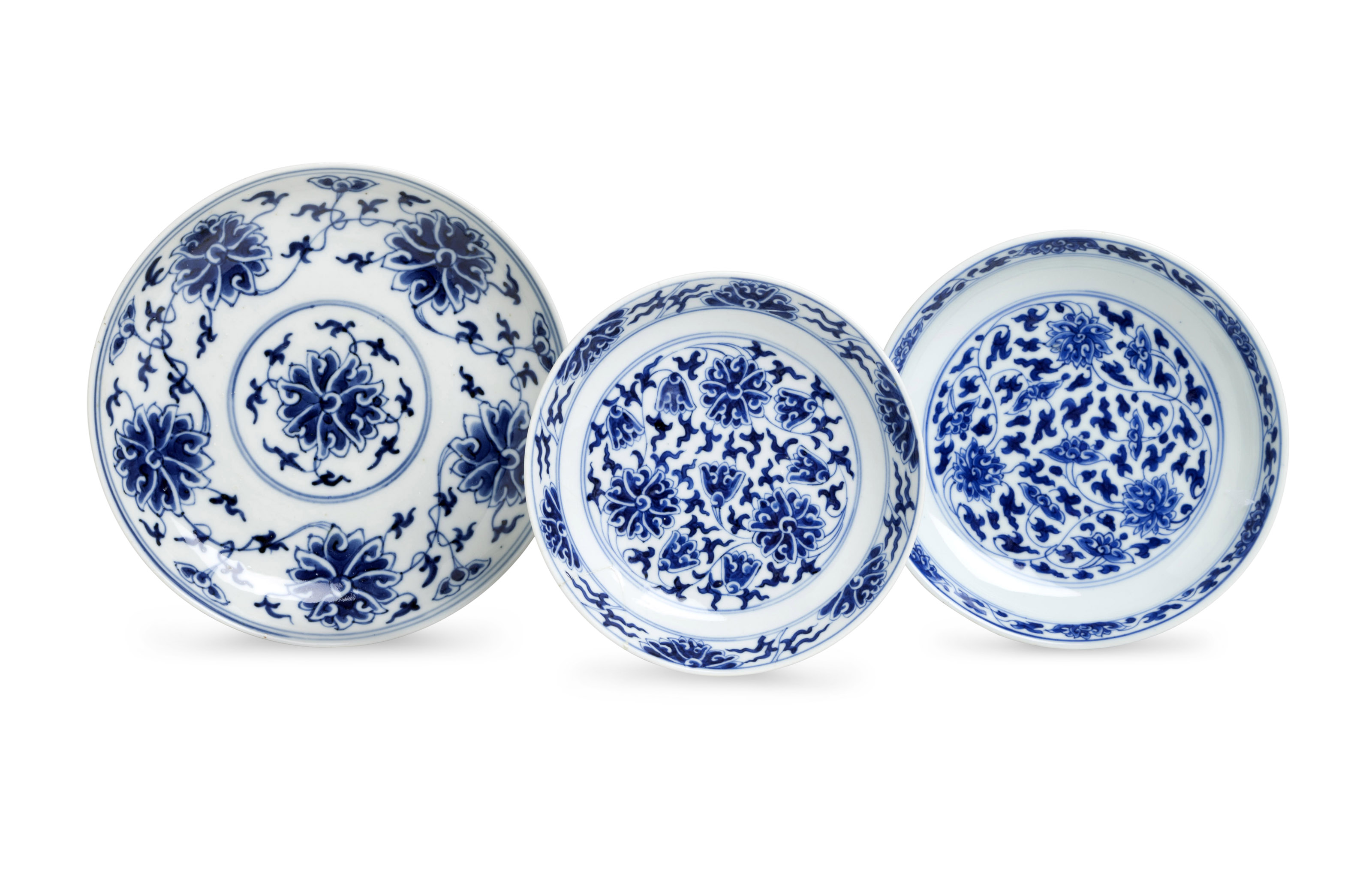 銀閣】中国美術 呉須 青花 龍紋 盤 六件 φ18.5cm 旧家蔵品(YB640