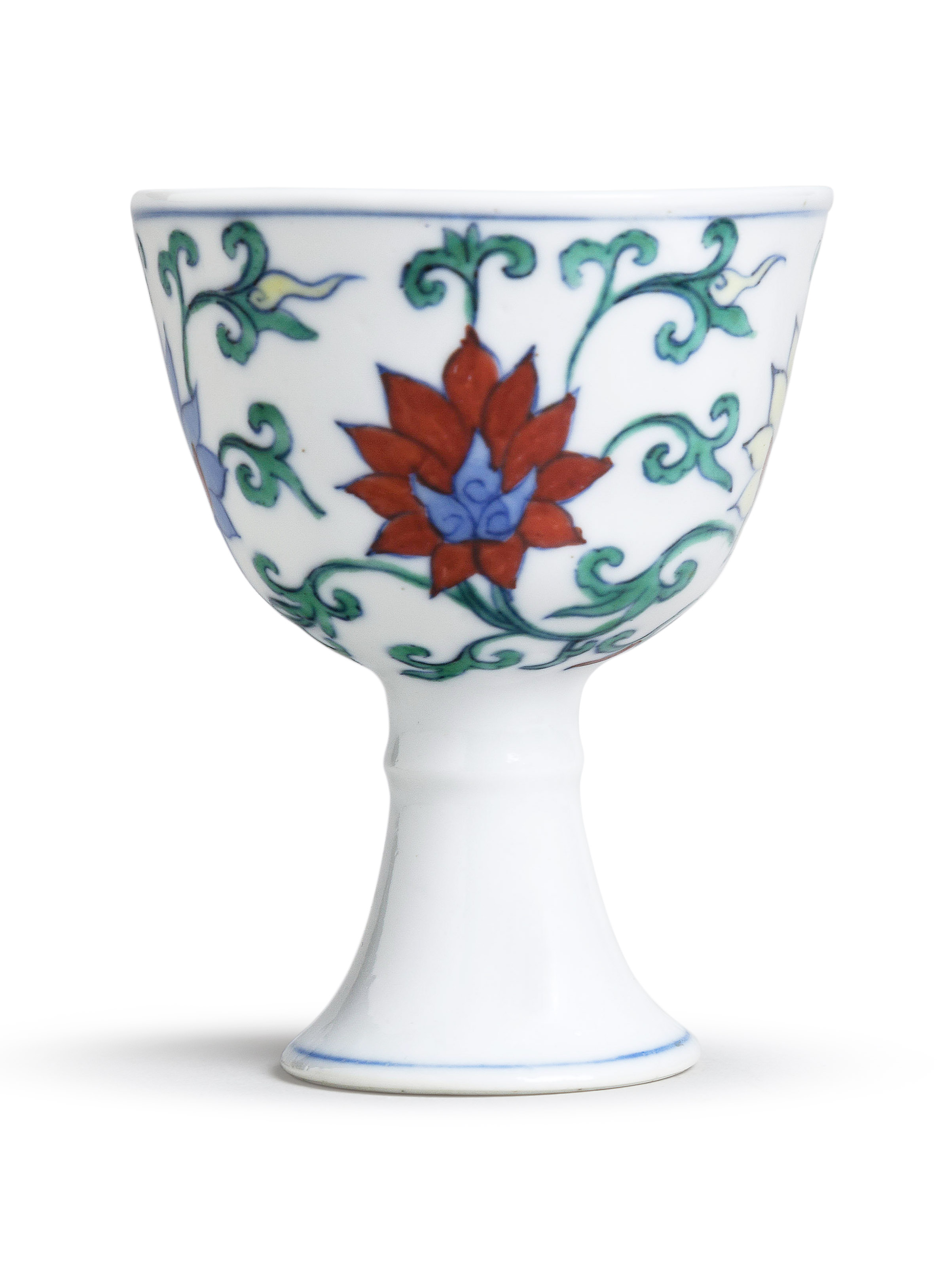 清 康熙 青花花卉紋小瓶 中国 古美術