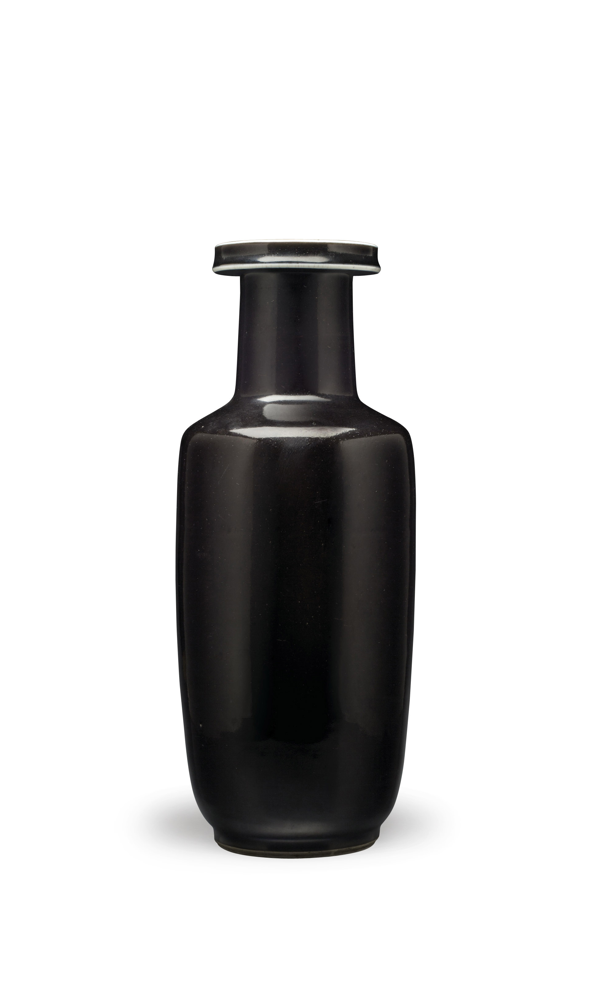 A 'MIRROR'BLACKGLAZED ROULEAU VASE, 18TH CENTURY Christie’s