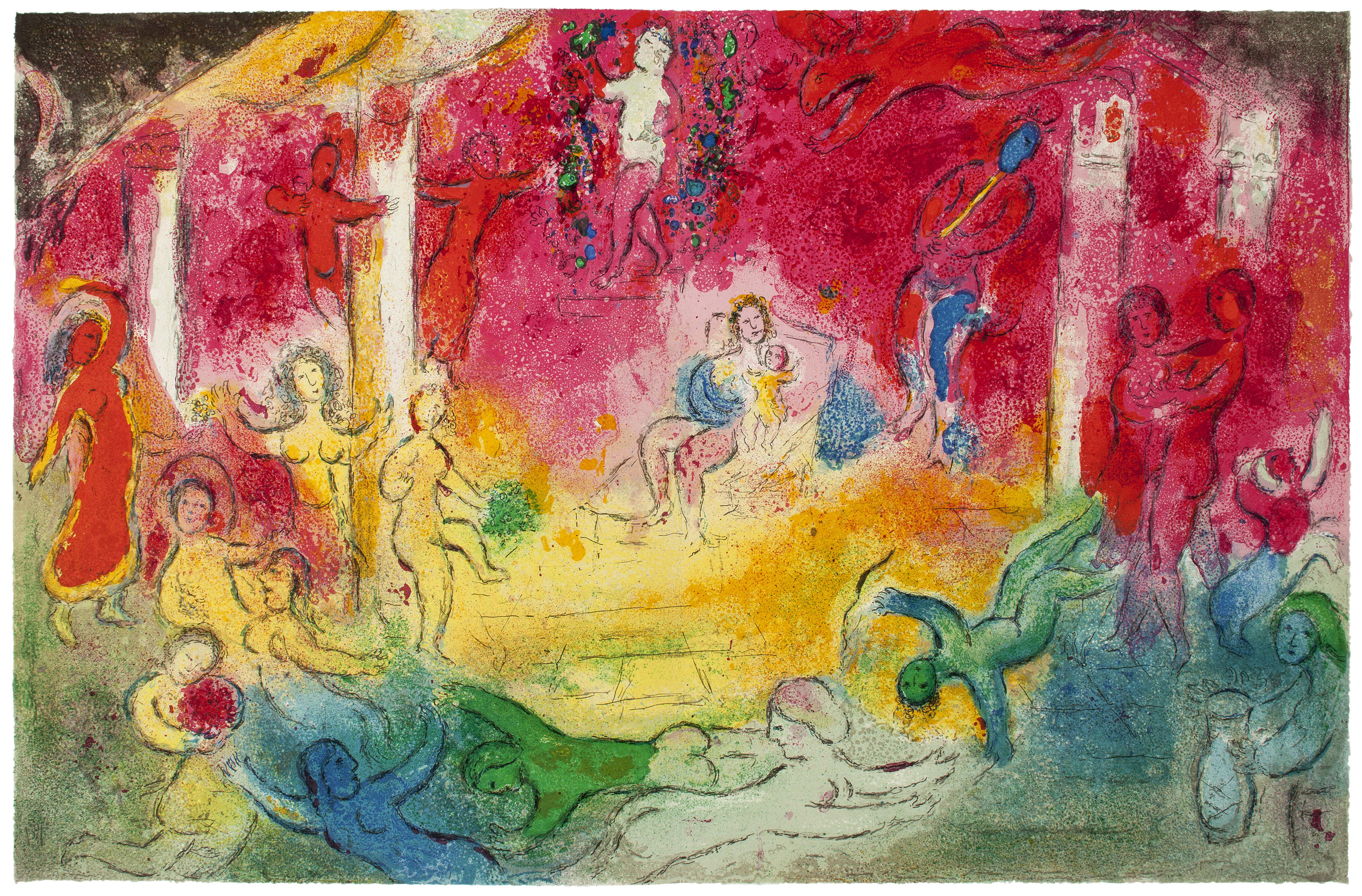 Temple et Histoire de Bacchus, from Daphnis et Chloé, MARC CHAGALL  (1887-1985) | Christie's