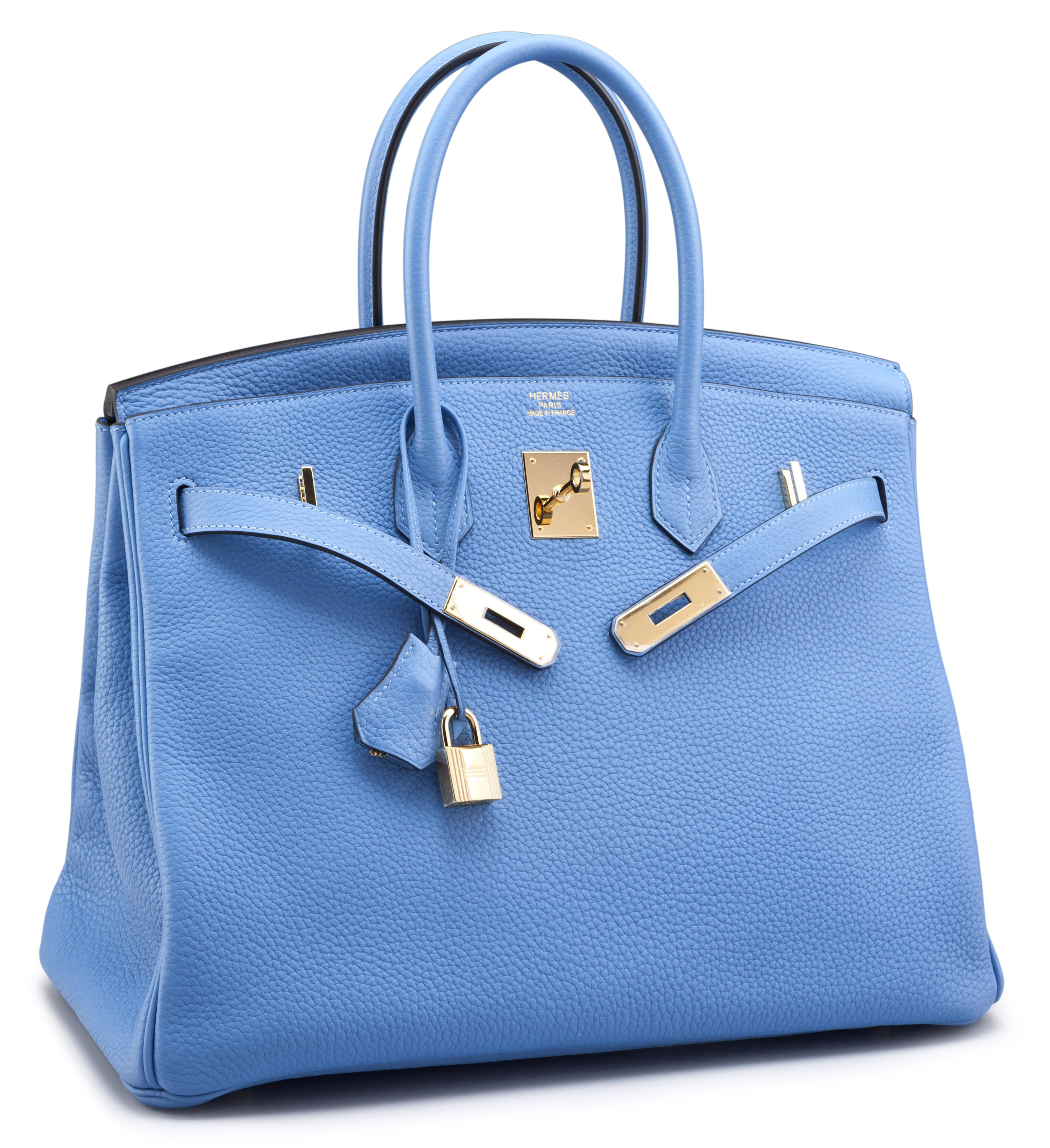 A 35CM BLUE PARADISE CLEMENCE LEATHER BIRKIN BAG, HERMÈS, 2014