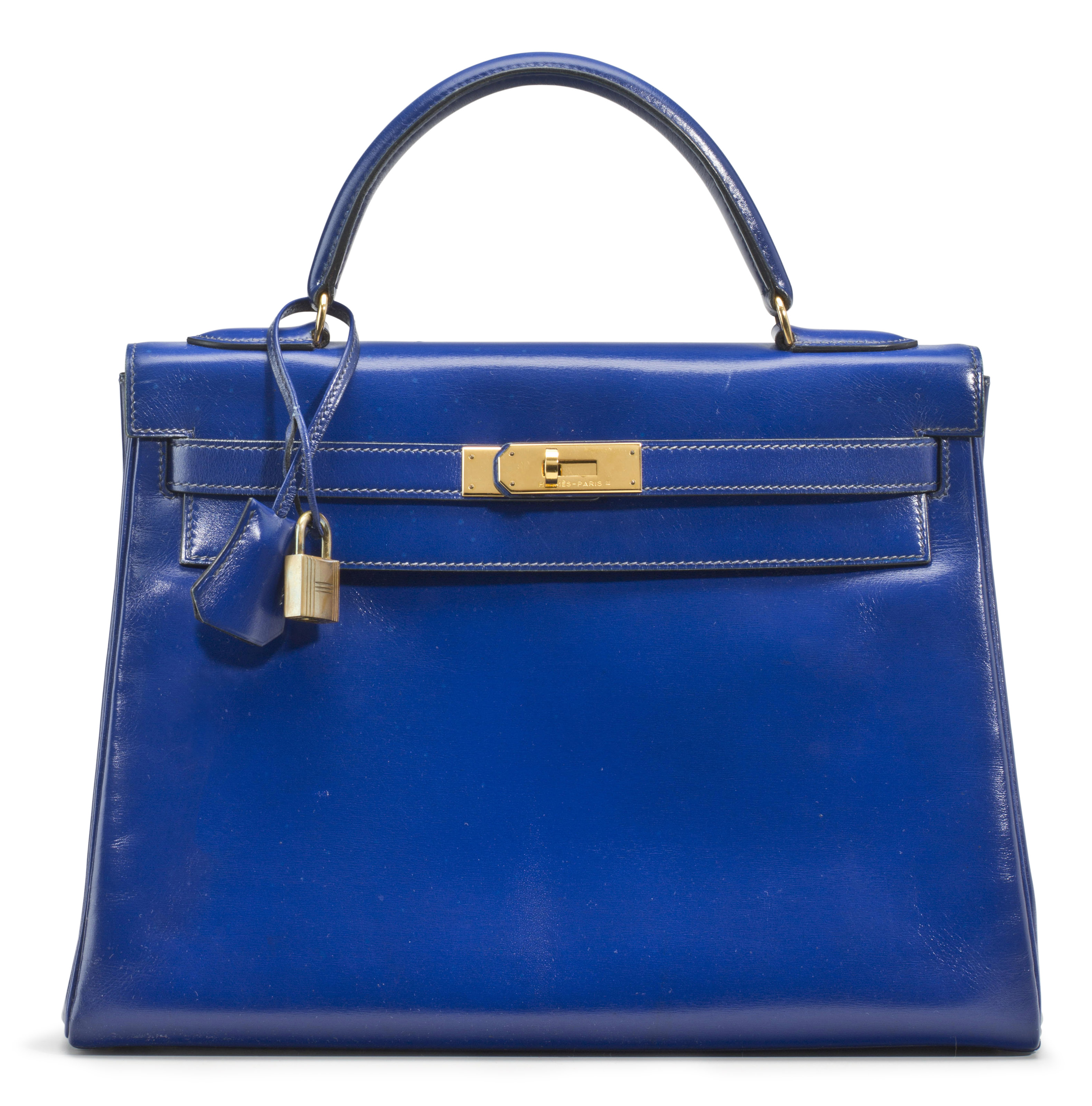 A 32CM BLACK GULLIVER LEATHER RETOURNE KELLY BAG, HERMÈS, 1994