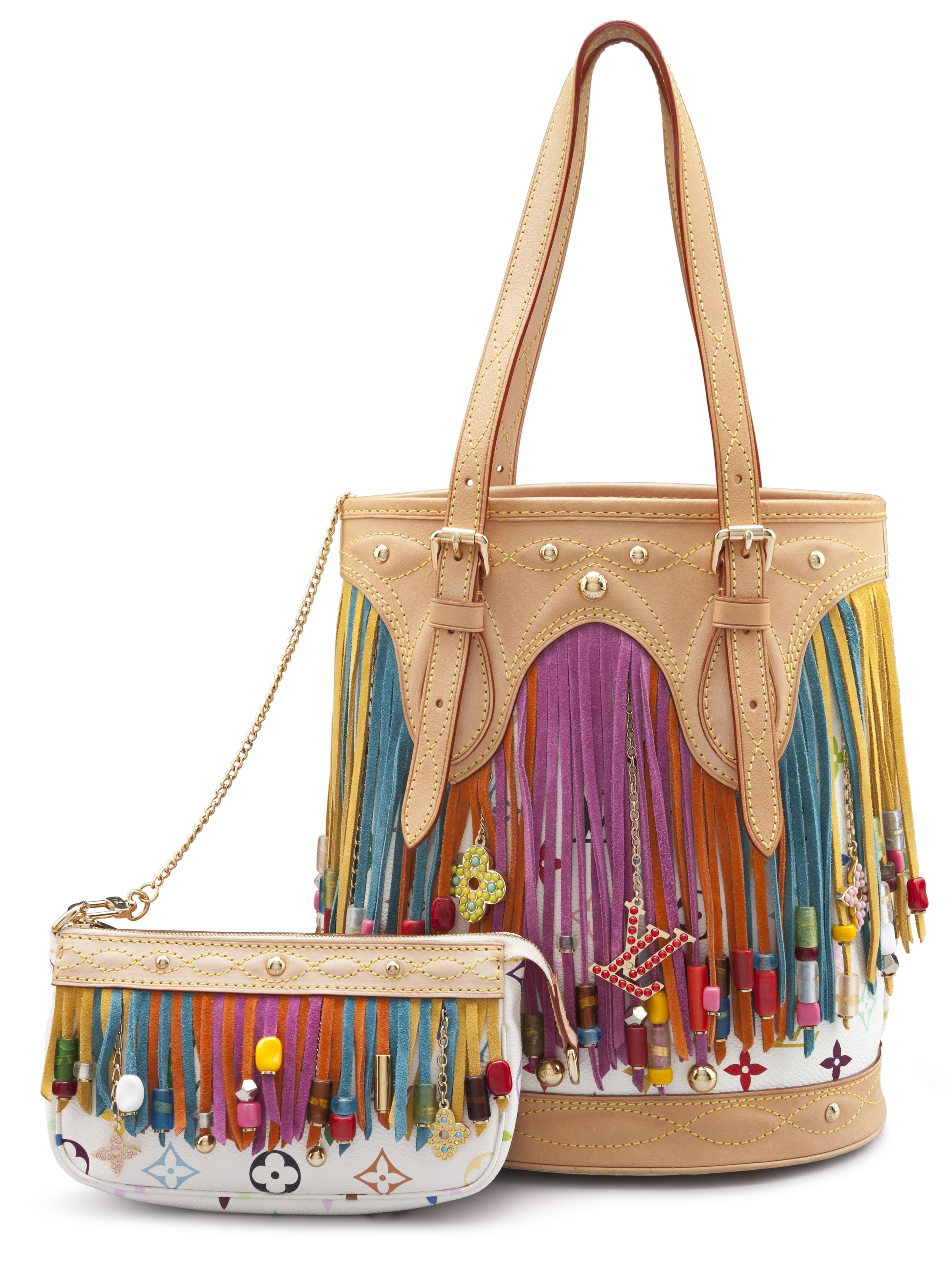 Louis vuitton fringe bucket hot sale bag