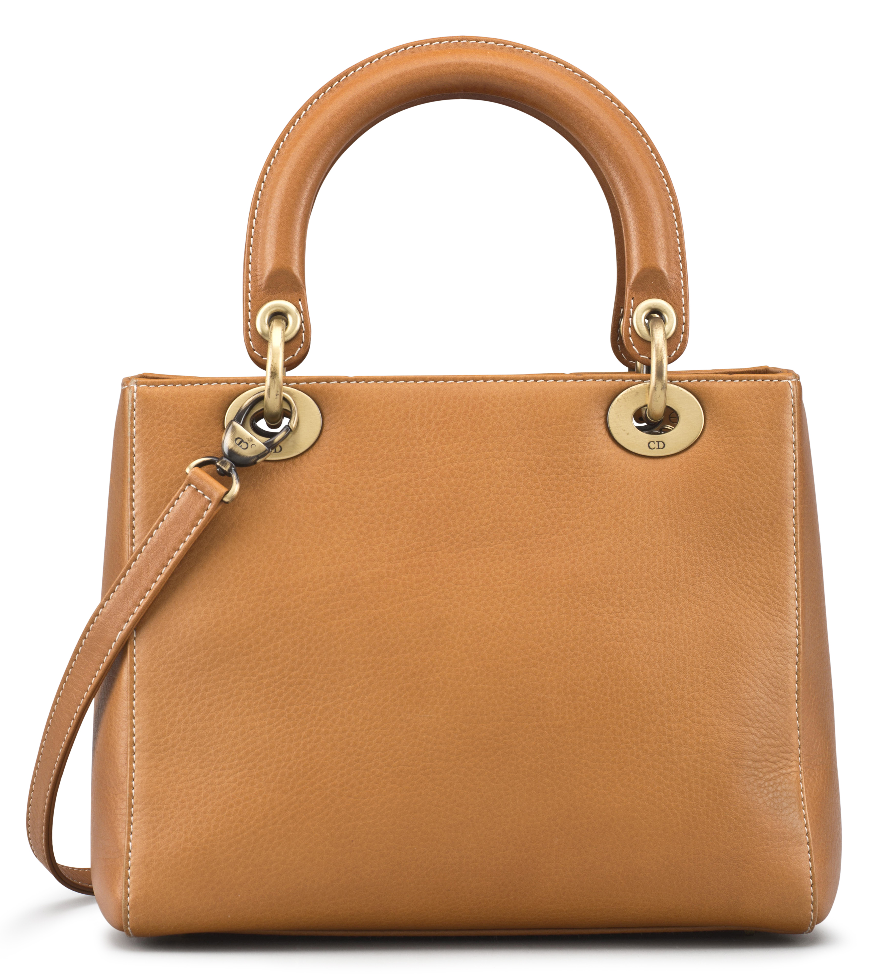 A LIGHT BROWN LEATHER LADY D BAG, CHRISTIAN DIOR | Christie's