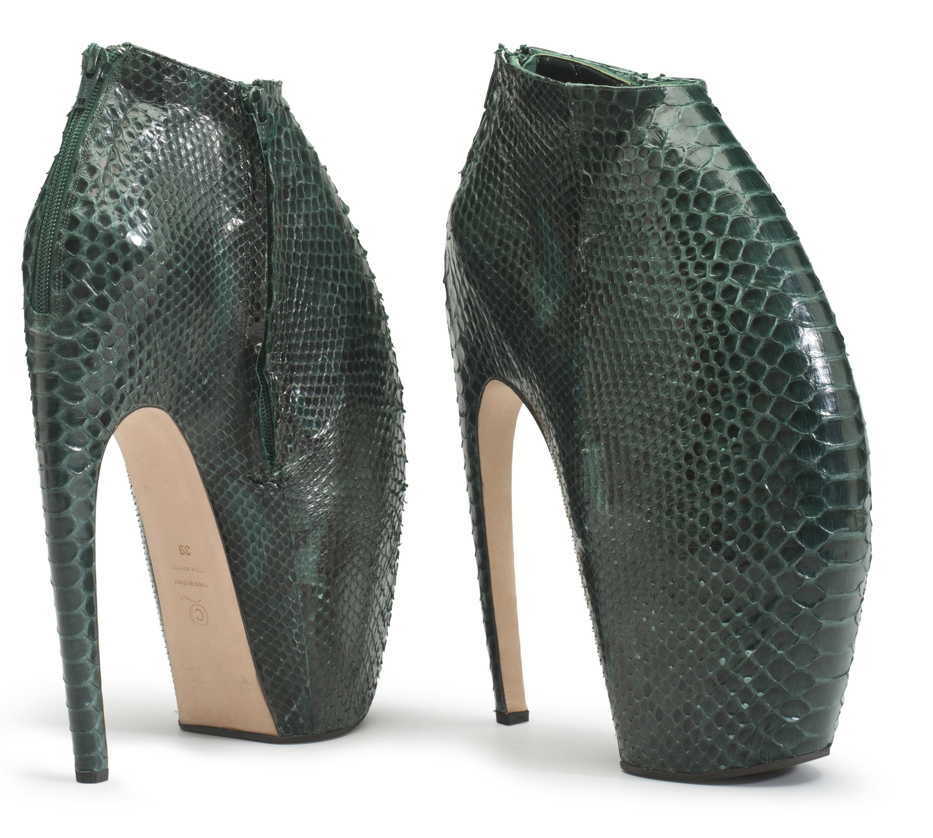 A PAIR OF PYTHON ARMADILLO BOOTS ALEXANDER MCQUEEN 2015 Christie s