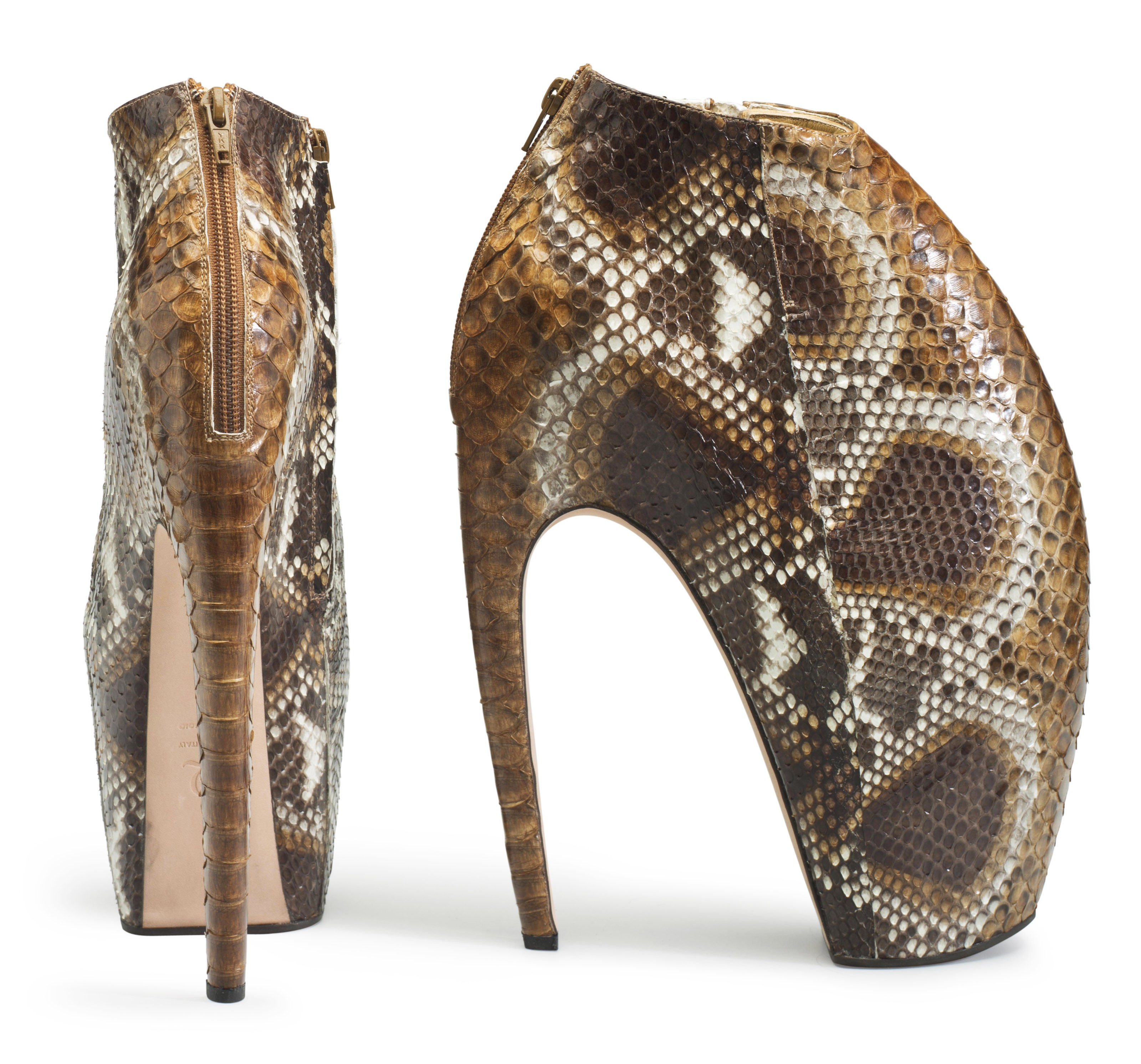 A PAIR OF PYTHON ARMADILLO BOOTS ALEXANDER MCQUEEN 2015 Christie s