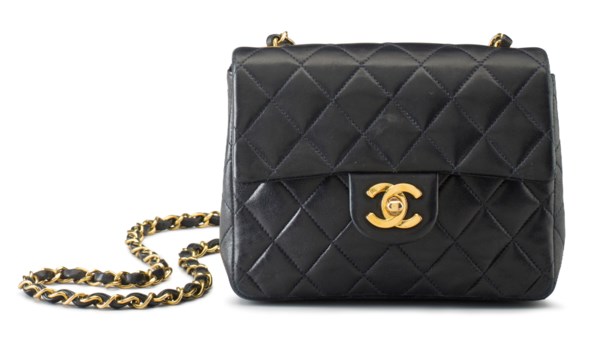 Chanel Square Classic Single Flap Bag Quilted Lambskin Mini Auction