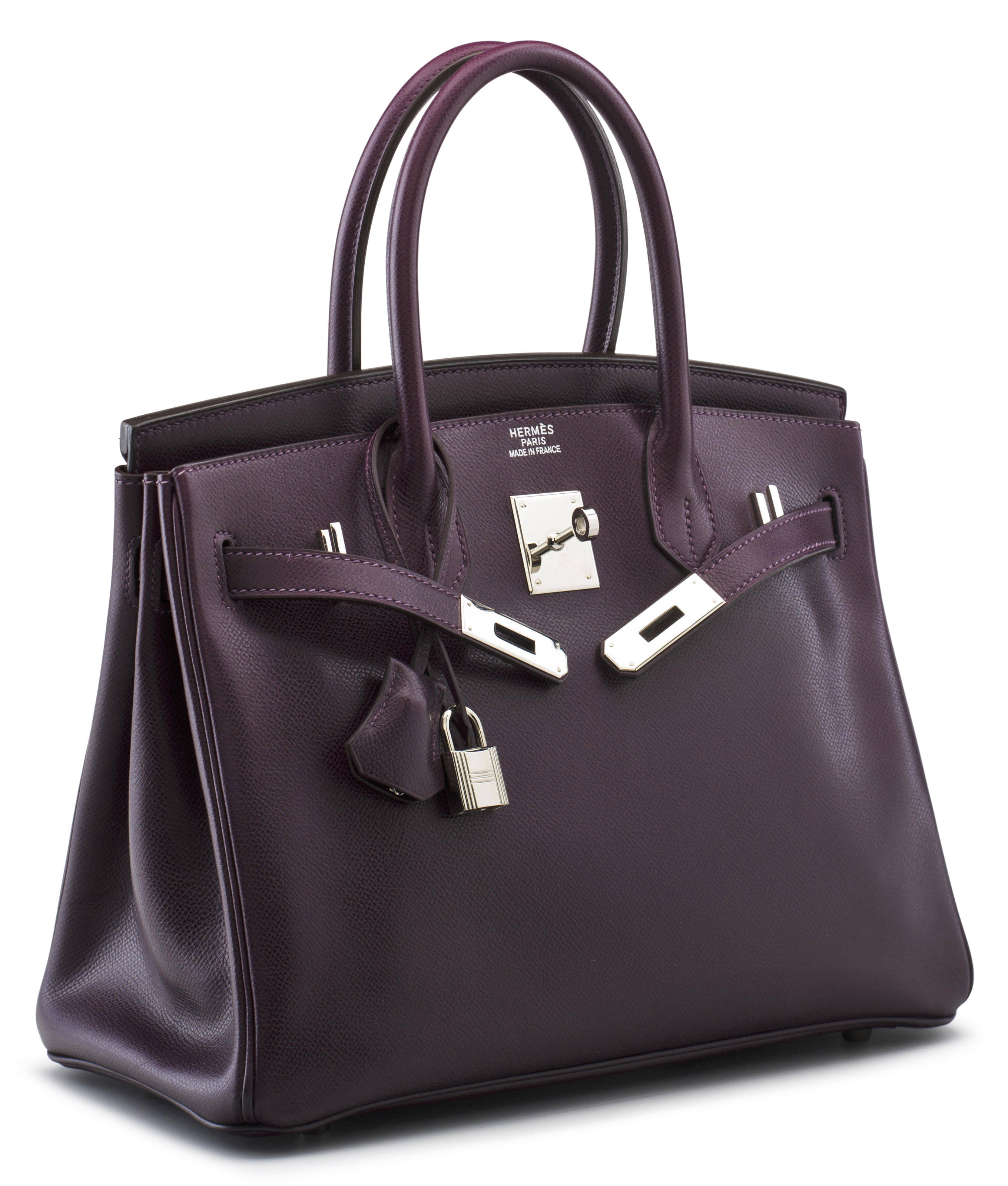 A 30CM RAISIN VEAU GRAINE LISSE LEATHER BIRKIN BAG HERMES 2002 Christie s