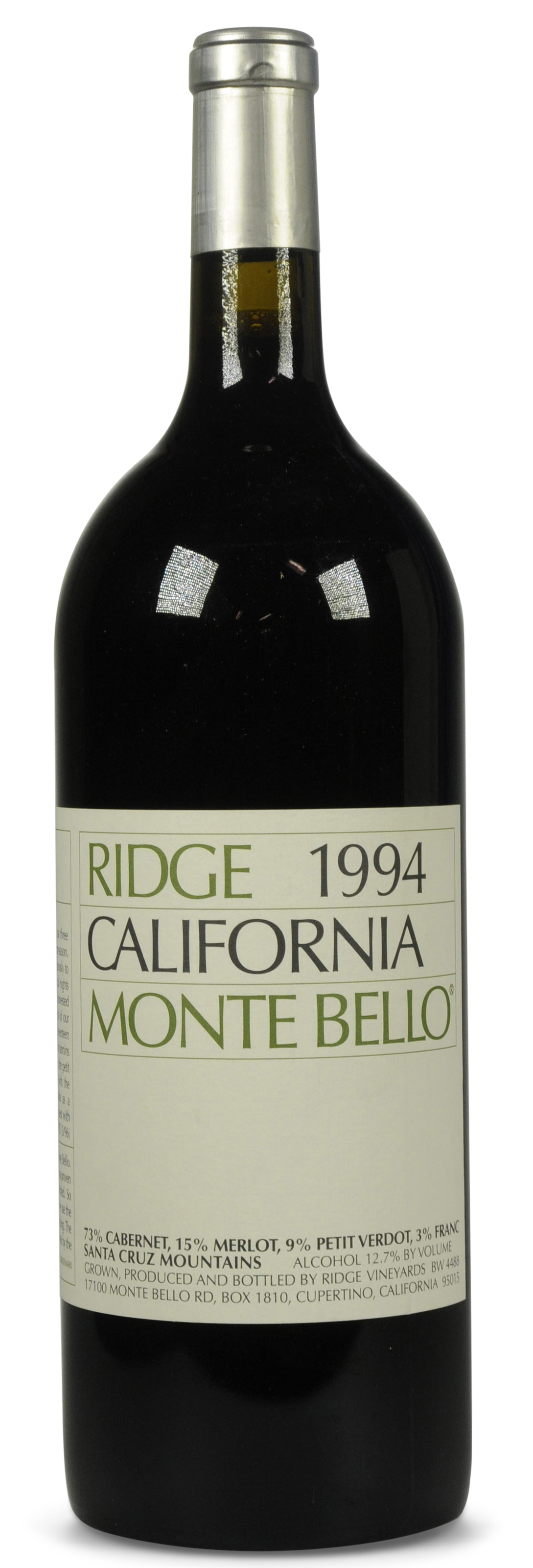 RIDGE MONTE BELLO（リッジ モンテベッロ）1993 12.9％ 750ml ※ラベル