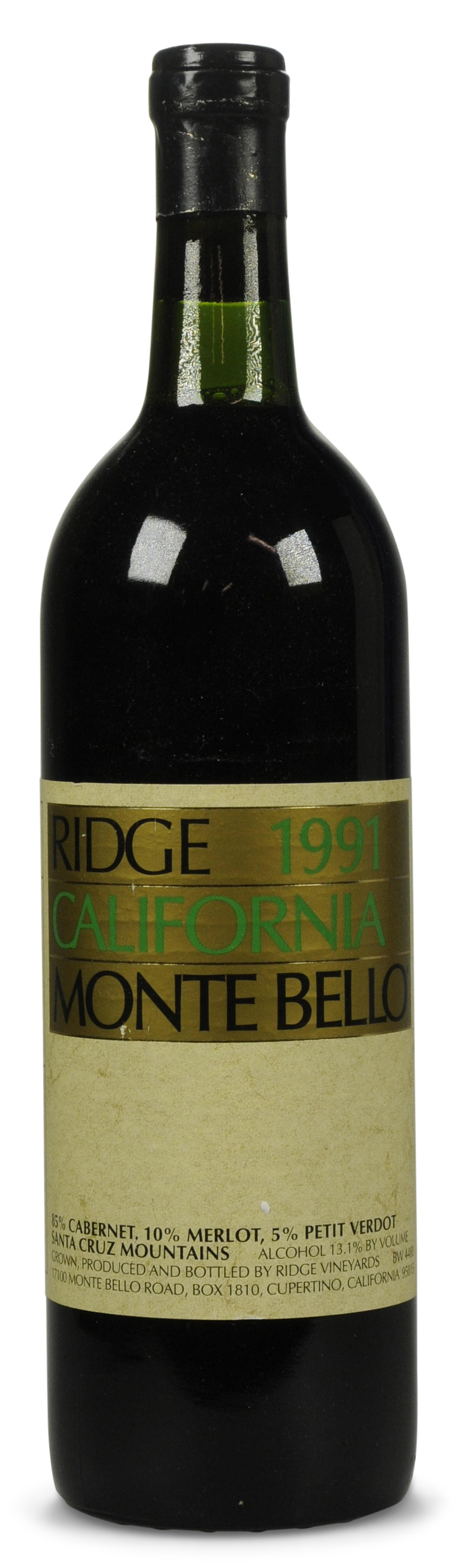 Ridge Vineyards, Monte Bello Cabernet Sauvignon 1993, Santa Cruz