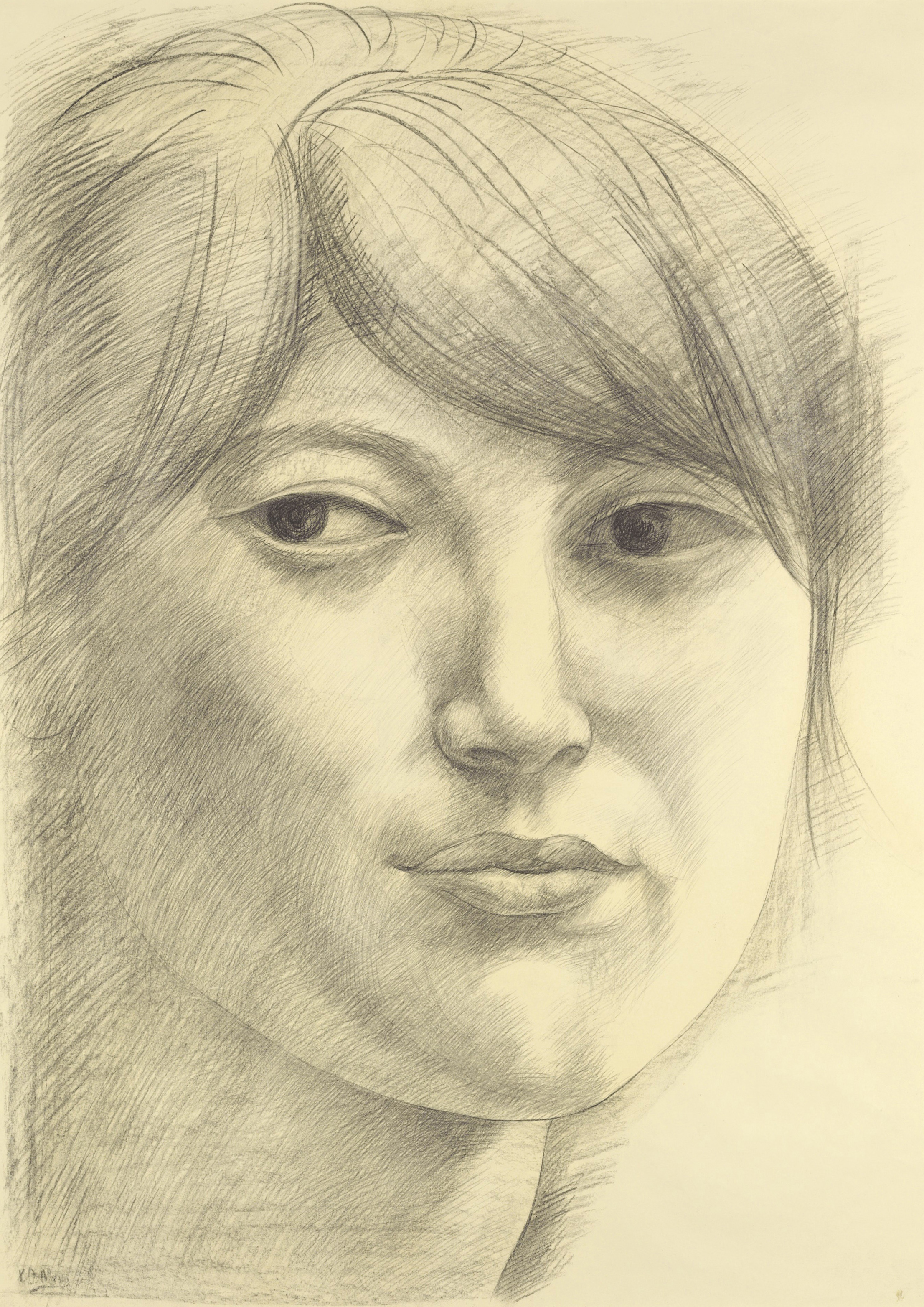 2 WORKS: FEMALE PORTRAIT; & FIGURE STRETCHING, XIE DONGMING (B. 1956 ...