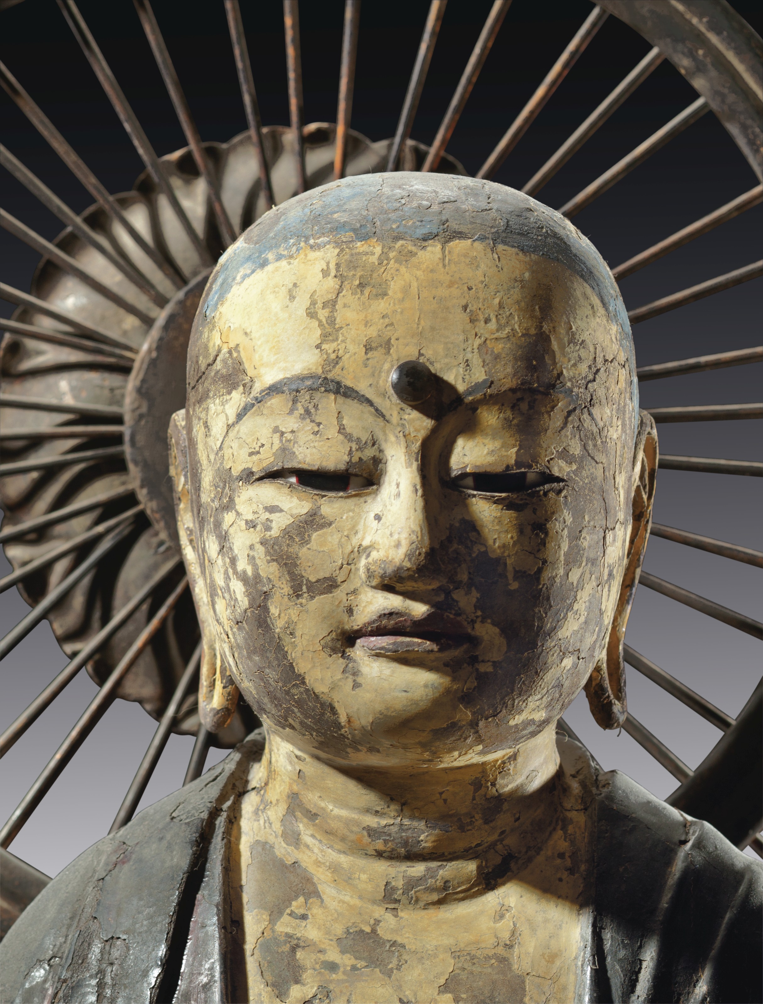 A WOOD FIGURE OF THE BODHISATTVA JIZO , JAPAN, NANBOKUCHOMUROMACHI PERIOD, 14TH15TH CENTURY