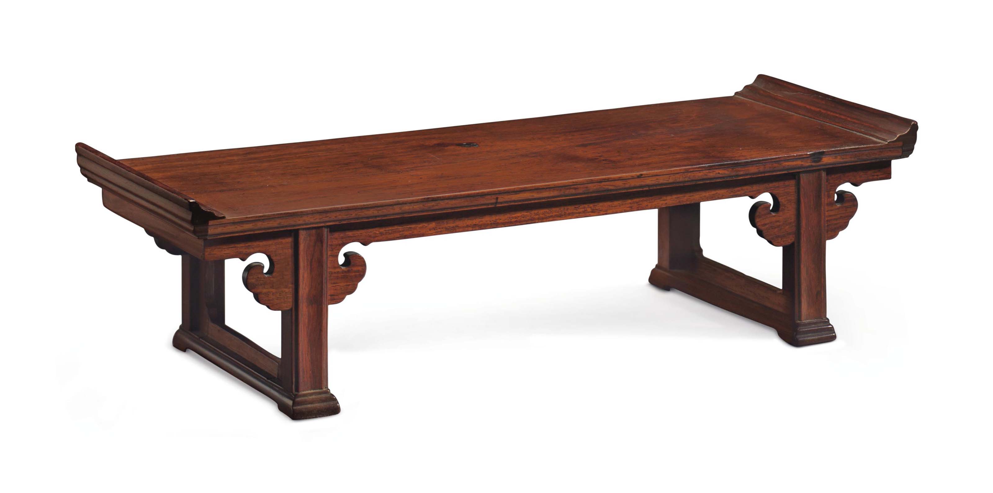 A Huanghuali Trestle Leg Table Stand