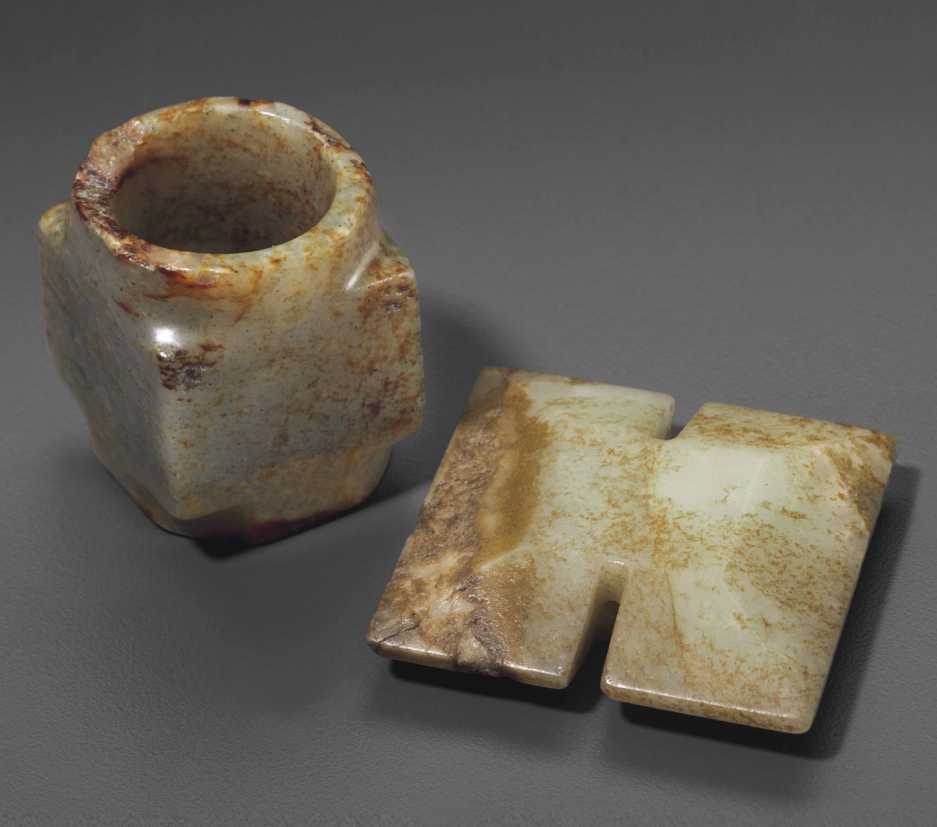 TWO SMALL JADE CARVINGS , CHINA, MING DYNASTY OR LATER Christie's