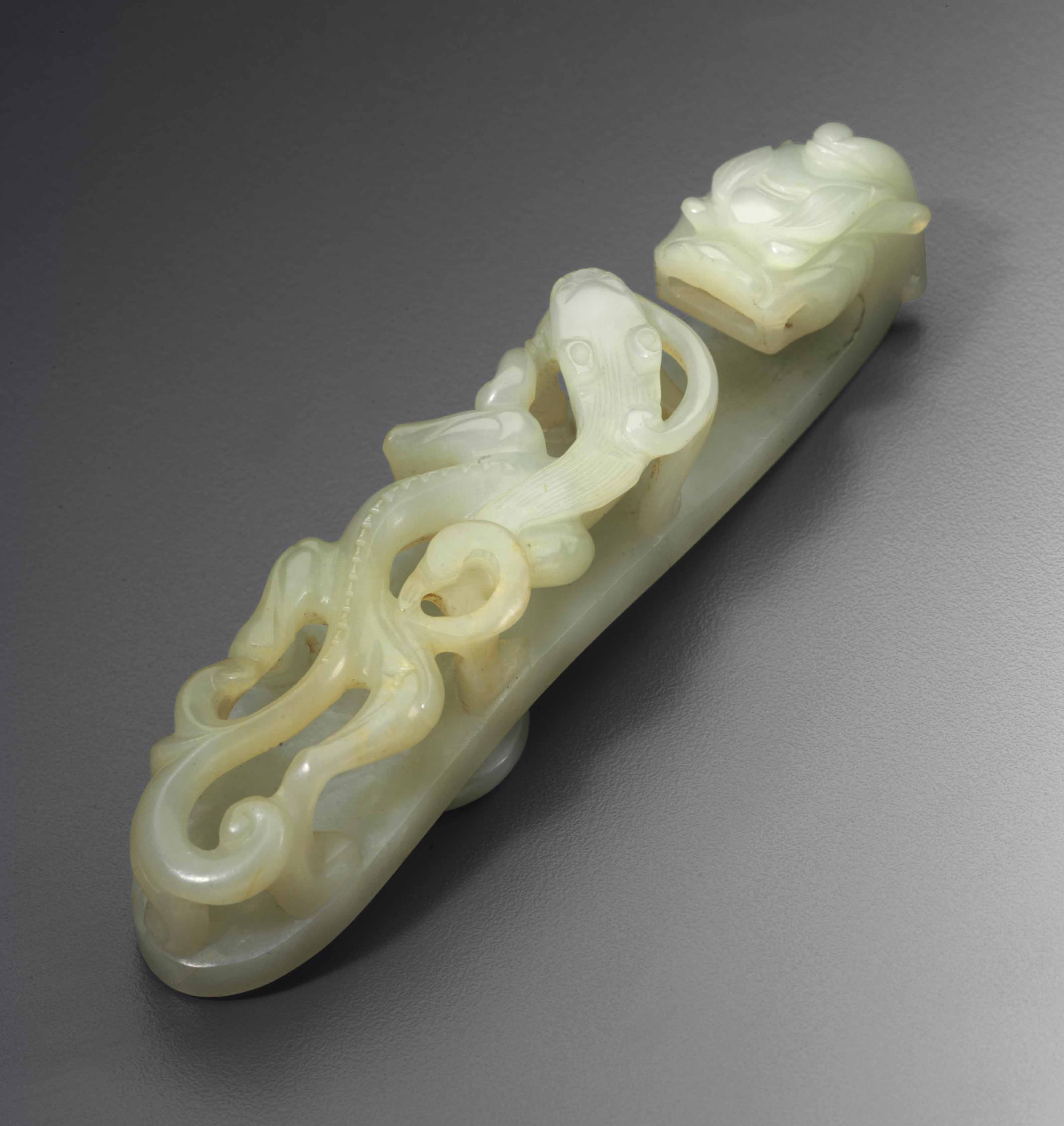 A WHITE JADE BELT HOOK , CHINA, QING DYNASTY, 18TH CENTURY Christie's