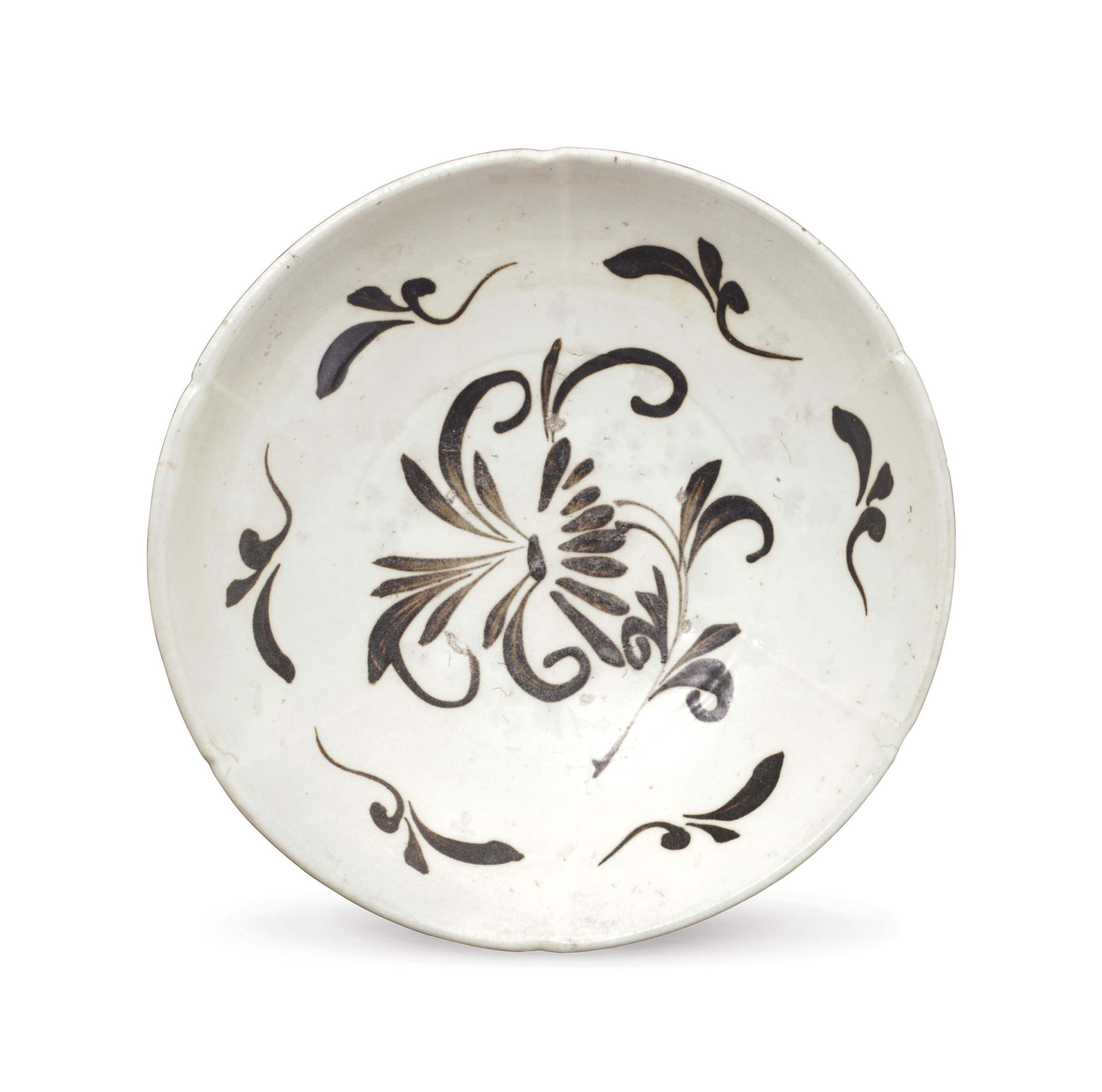 Image result for A Cizhou painted lobed bowl, China, Jin-Yuan Dynasty, 12th-14th century