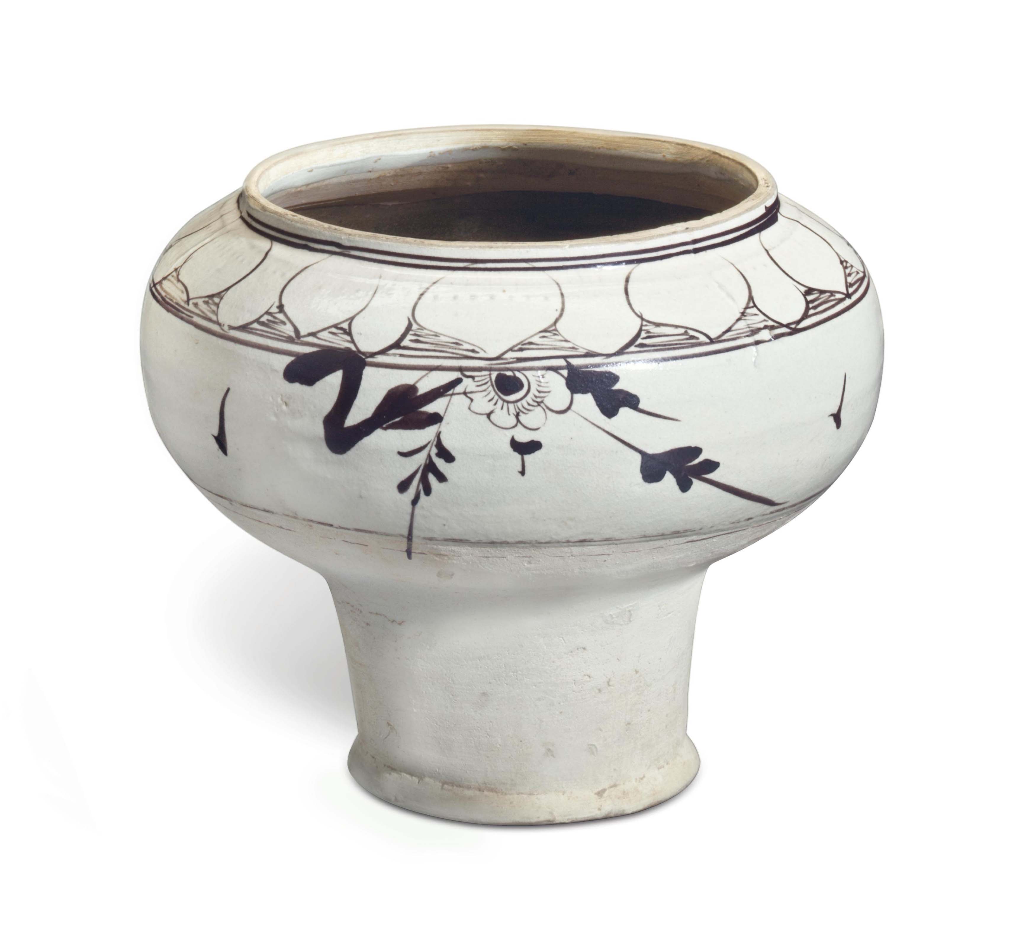 Image result for A CIZHOU PAINTED TAPERING JAR CHINA, YUAN DYNASTY (1279-1368)