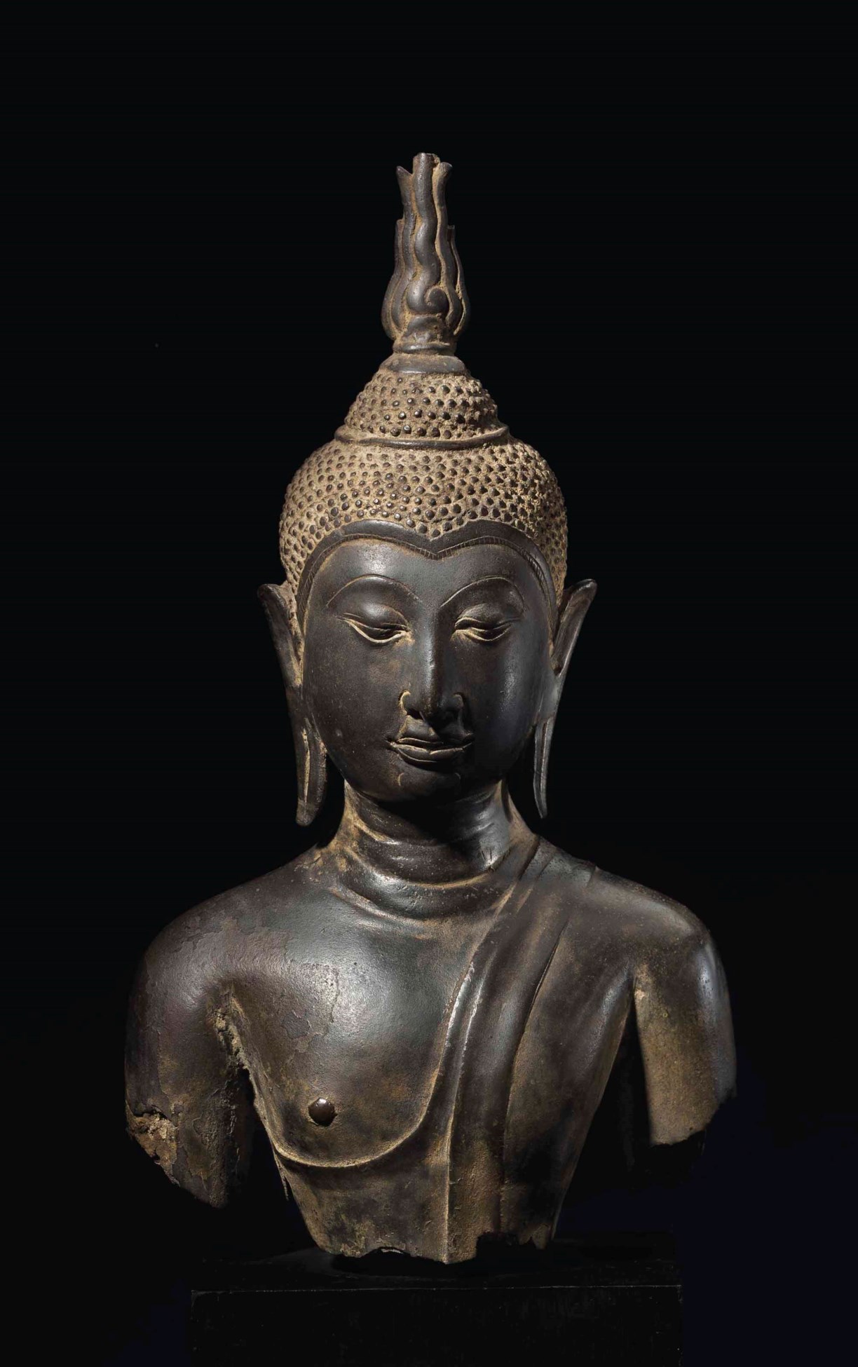 A BRONZE BUST OF BUDDHA, THAILAND, AYUTTHAYA, 15TH CENTURY Christie's